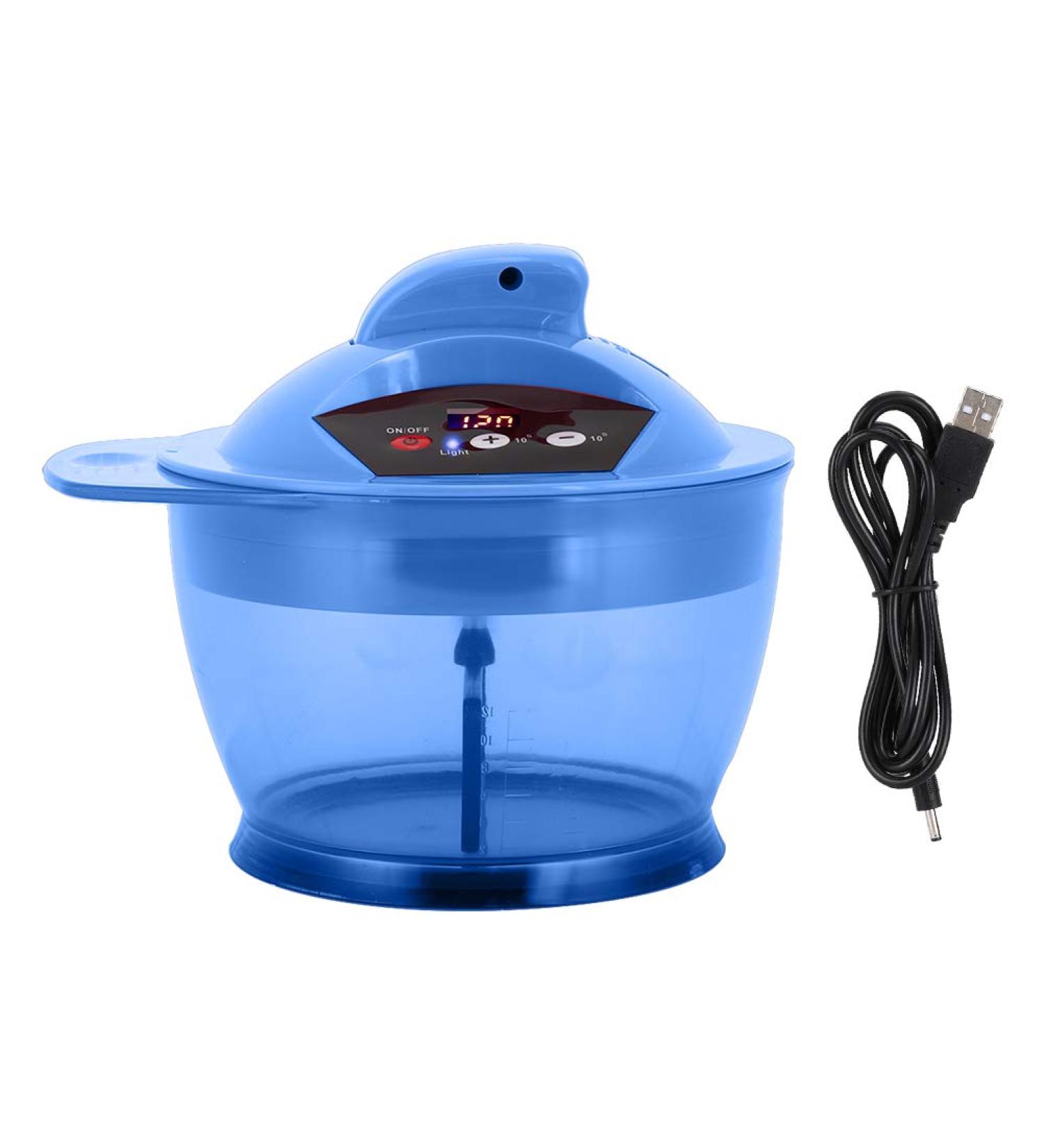 Electric Hair Coloring Bowl - Automatic Mixer Blender for Hair Dye Cream - Blue - Buy Online on SooperMarket.com