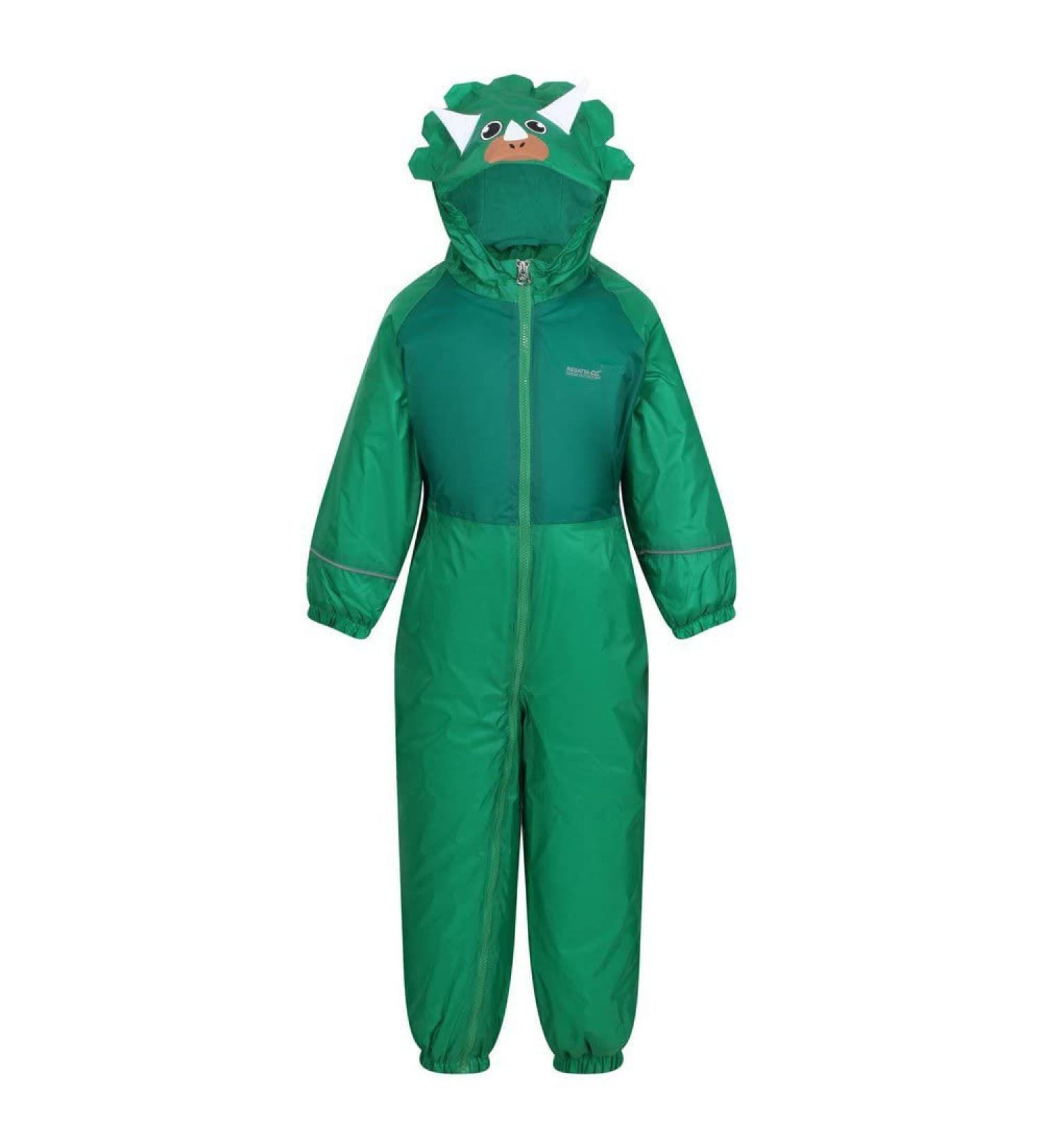 Regatta Kids Mudplay III Waterproof Insulated Animal All-in-one Suit 12 Months - Jelly Bean Dinosaur - Buy Online on SooperMarket.com
