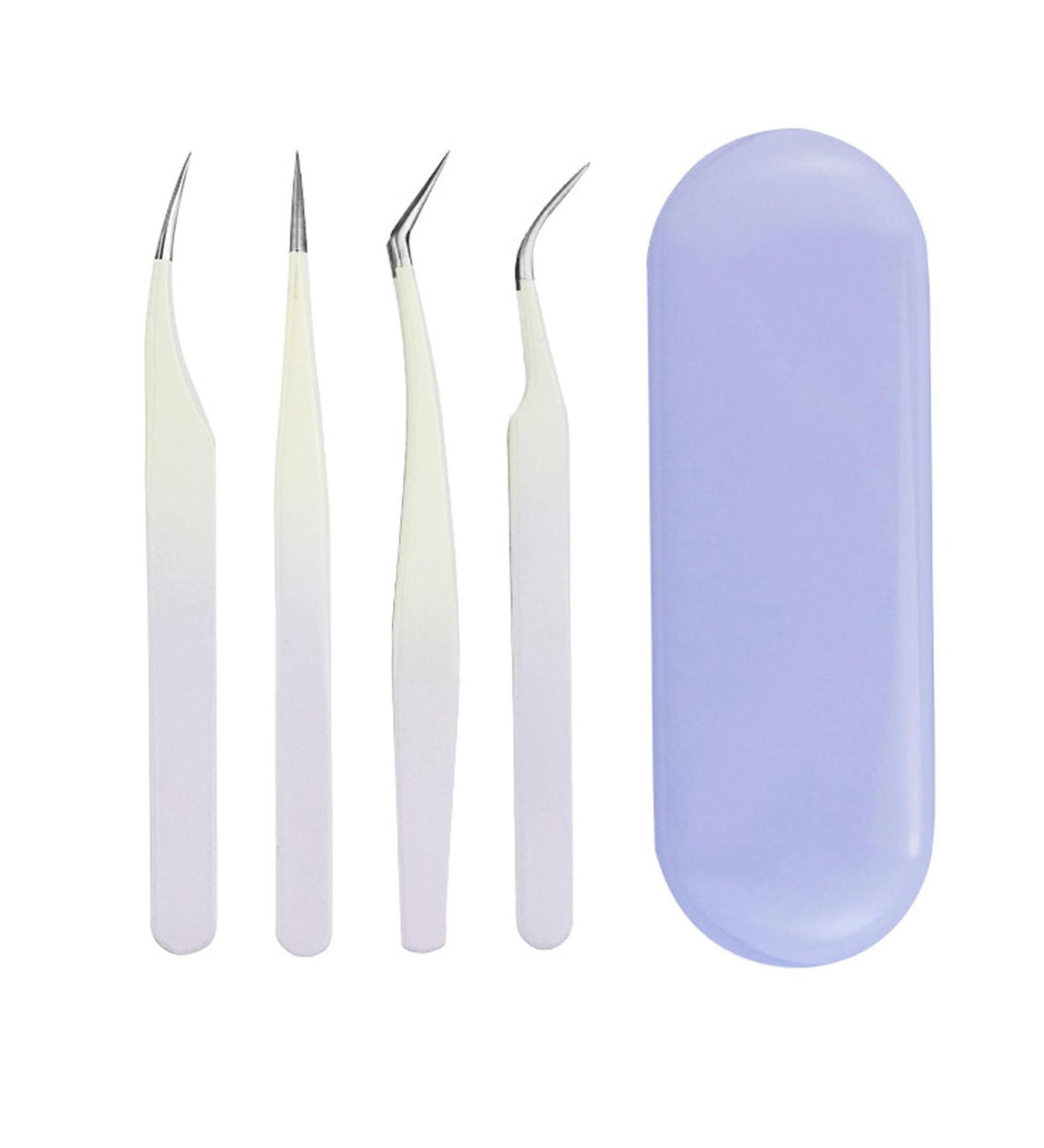 DIY Eyelash Appliances Tool Set - Premium Eyelash Tweezers Stainless Steel Scissors & Cluster Tweezers for Extensions - Enhance Your Beauty! - Buy Online on SooperMarket.com
