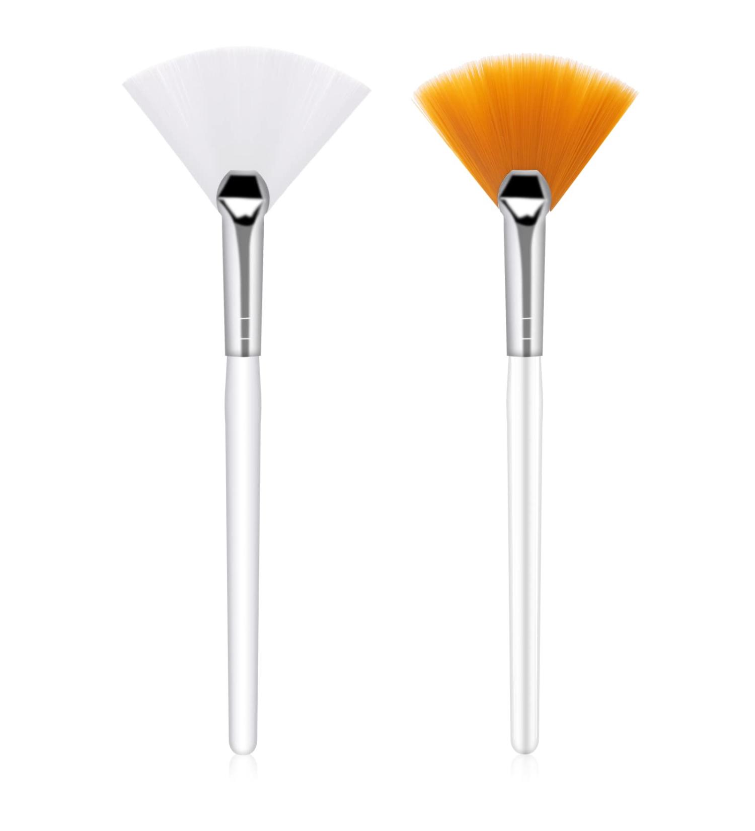 2 PCS Soft Fan Brush Set for Facial Masks | Makeup Application Tool | Premium Quality Facial Brushes - Buy Online on SooperMarket.com