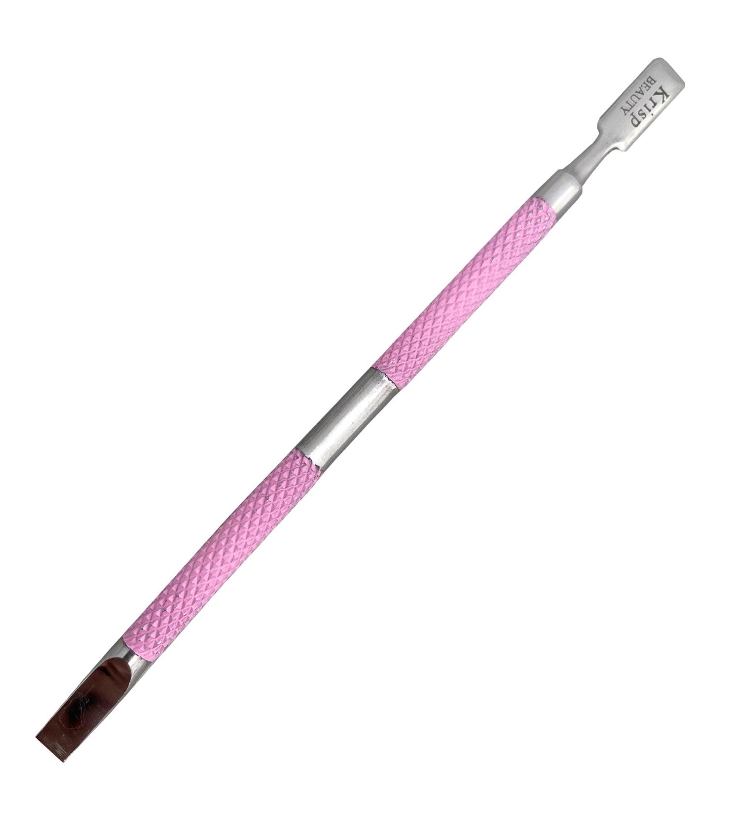 Krisp Beauty Dual Sided Cuticle Pusher - Surgical Grade Stainless Steel Manicure Pedicure Tool Set for Nail Care - Pink - Buy Online on SooperMarket.com