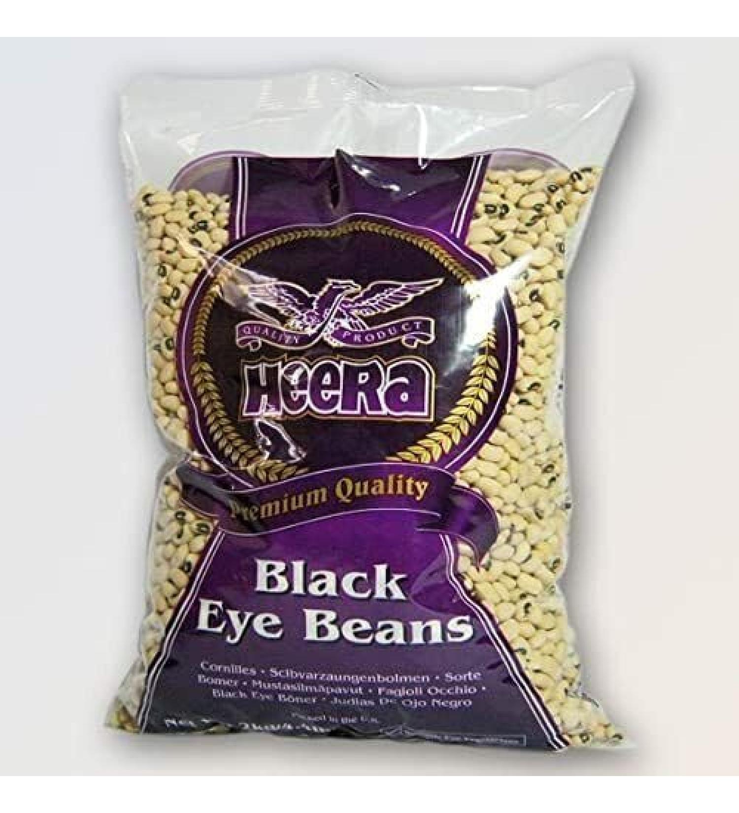 Heera Black Eye Beans 2 kg - Popular Ingredient In Traditional Indian Cuisine - Can Be Used In Variety Of Dishes (Pack of 1) 2.00 kg (Pack of 1)