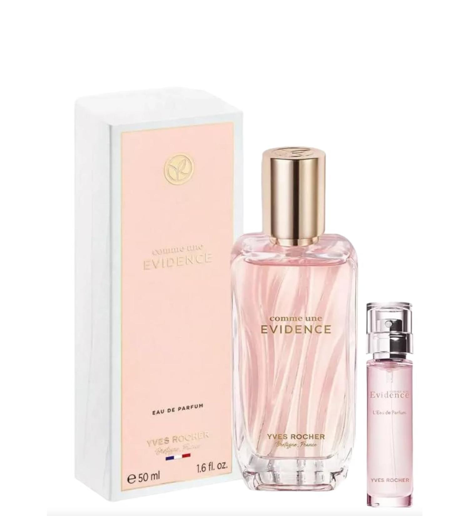 Yves Rocher Comme une Evidence Eau de Parfum 50 ml./1.7 fl.oz. and Comme une Evidence Travel Size 10 ml./0.3 fl. oz. (Set)