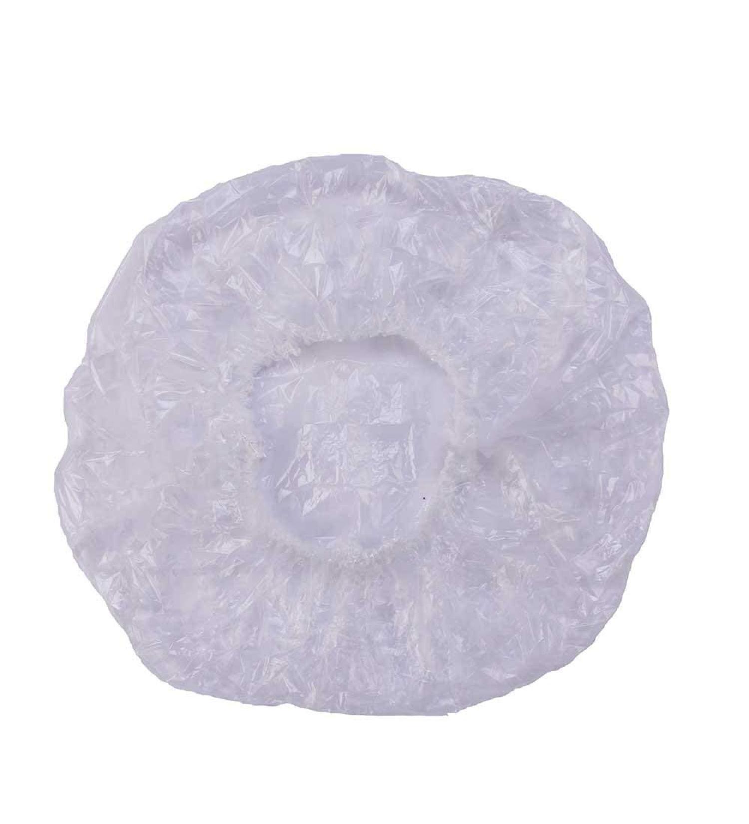 PandaSpa Disposable Shower Caps - Pack of 100 Clear Plastic Hair Care Caps - Buy Online on SooperMarket.com