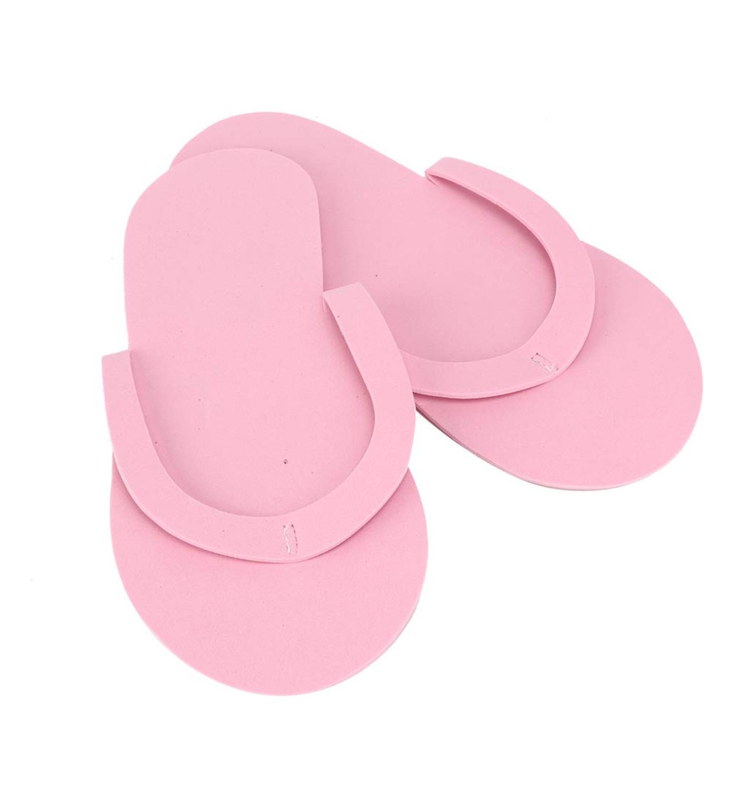 KENANLAN 12 Pairs Spa Slippers 3mm Disposable Flip Flops Foam Pedicure Flip Flops Portable Slippers for Hotel Home Nail Salon Guests Order in Pink - Buy Online on SooperMarket.com