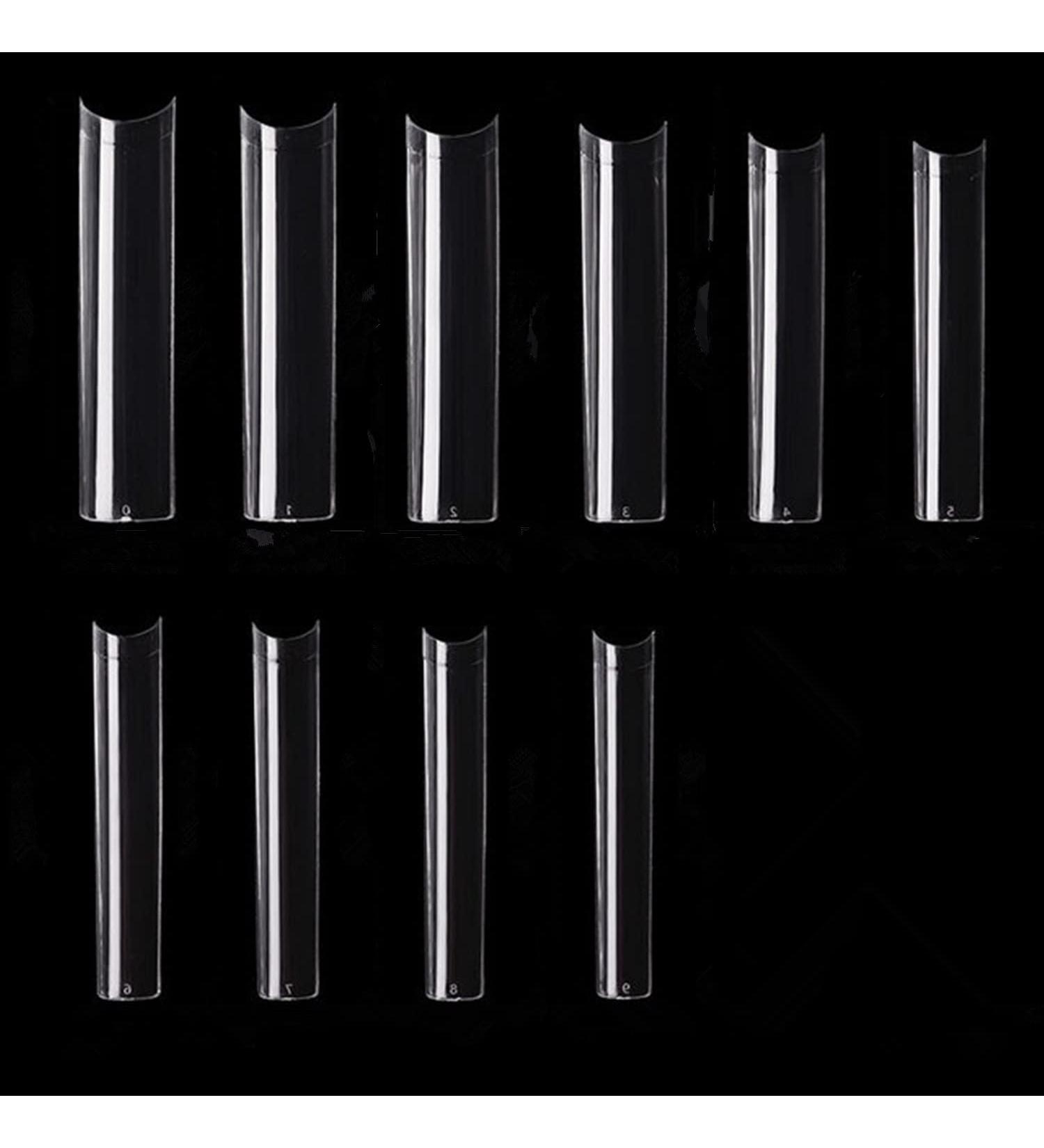 Yimart 500pcs No C Curve XXXL Square Straight False Nail Tips Half Cover - Clear/Natural Long Fake Nails - Buy Online on SooperMarket.com