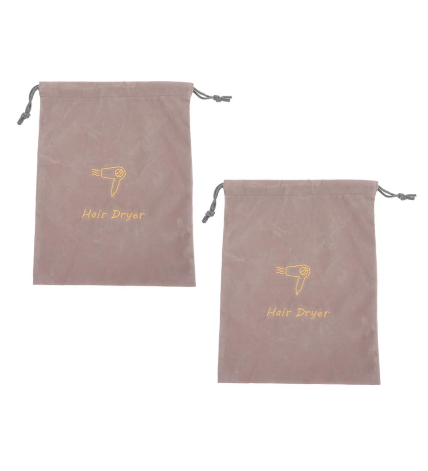 FOYTOKI 2pcs Velvet Bag Hair Dryer Bag Hair Dryer Organizer Storage Bag for Hair Dryer Hair Blow Dryer Bag Hair Dryer Fabric Bag Drawstring Fabric Bags Drawstring Storage Bag - Buy Online on SooperMarket.com