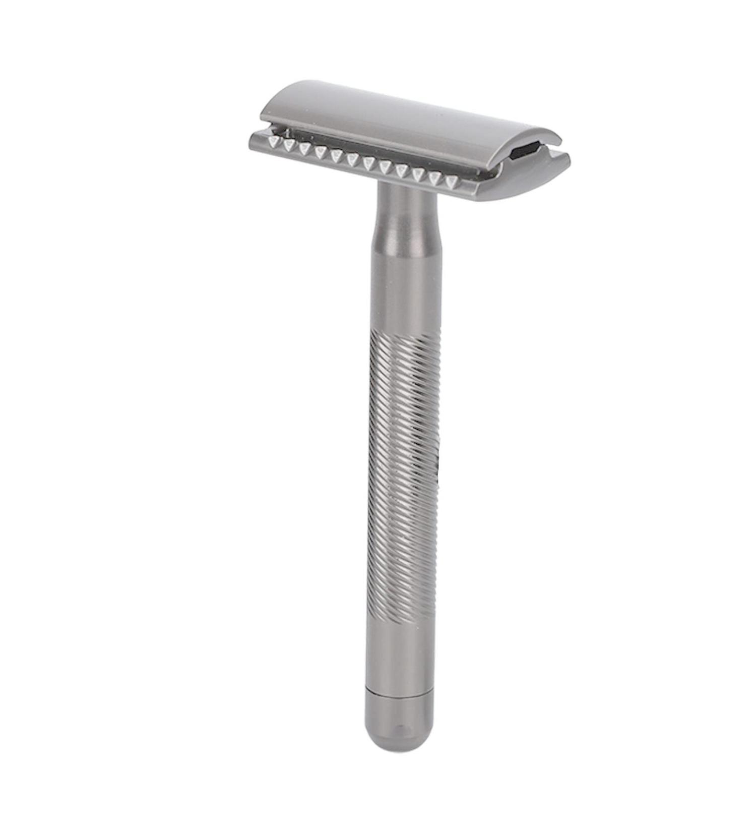 Safety Aircraft Double Edge Safety Razor | Ergonomic Brass Handle (Silver) - Buy Internationally at Your Store Name  - Buy Online on SooperMarket.com