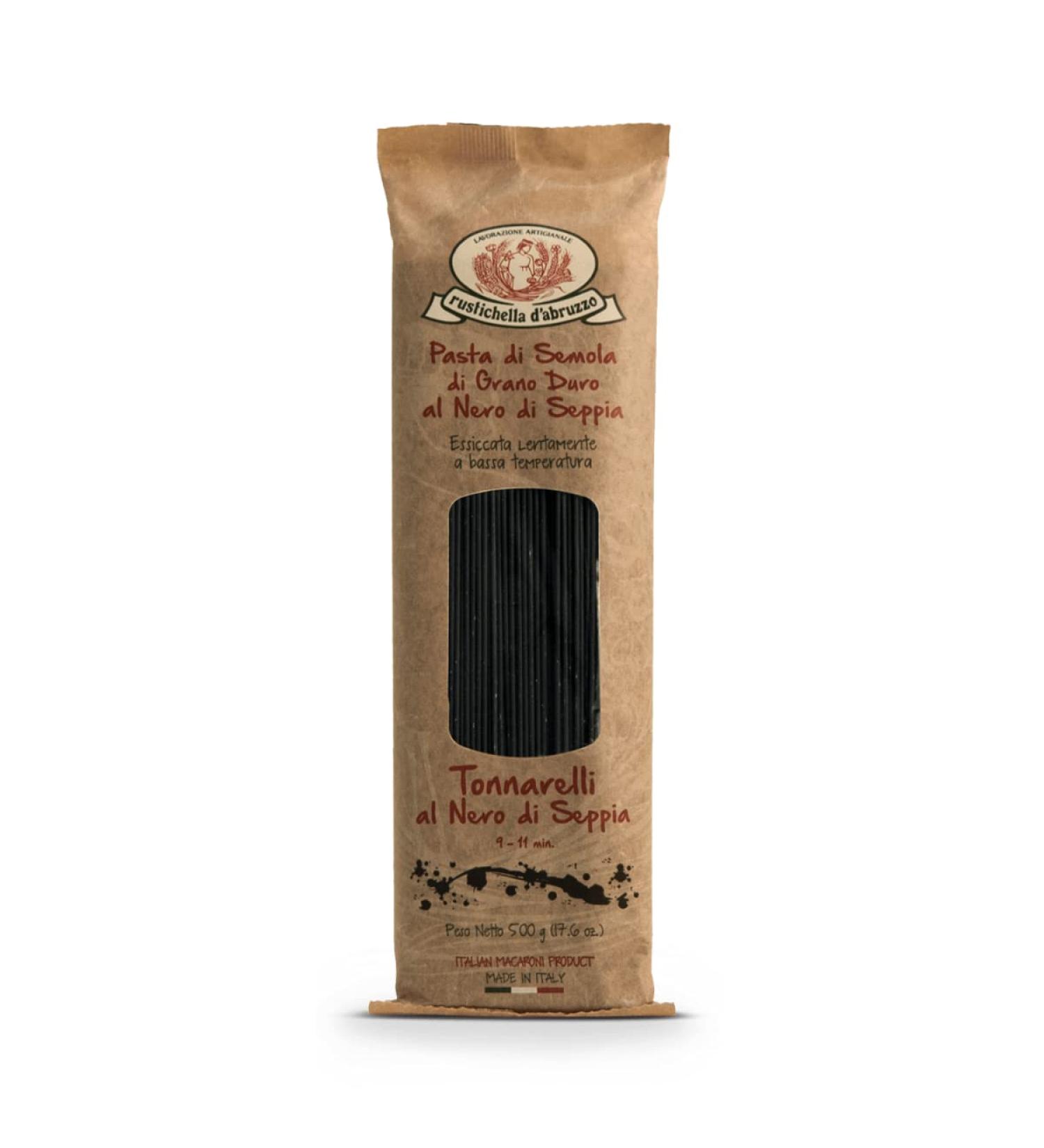 Buy Rustichella d'Abruzzo Spaghetti Neri with Squid Ink - 500g | Authentic Italian Pasta for Gourmet Dishes - International Shipping Available - Buy Online on SooperMarket.com