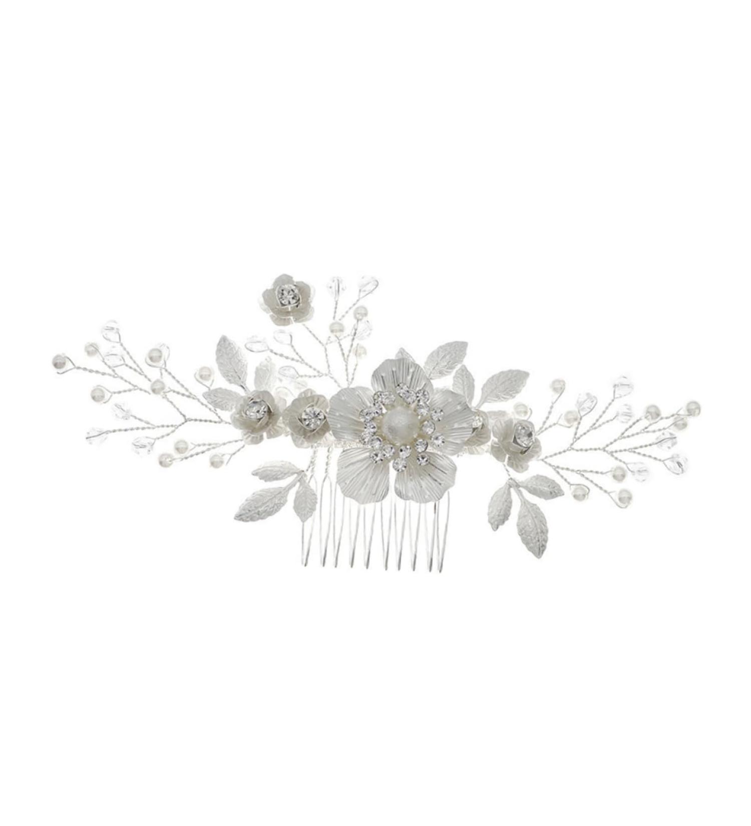 Mikinona Flower Comb Hair Comb for Bride Headpiece for Bride Wedding Bride Hair Comb Bridal Headpiece Bridal Hair Accessory Bridal Hair Accessories Hair Jewelry Wedding Hair Comb - Buy Online on SooperMarket.com