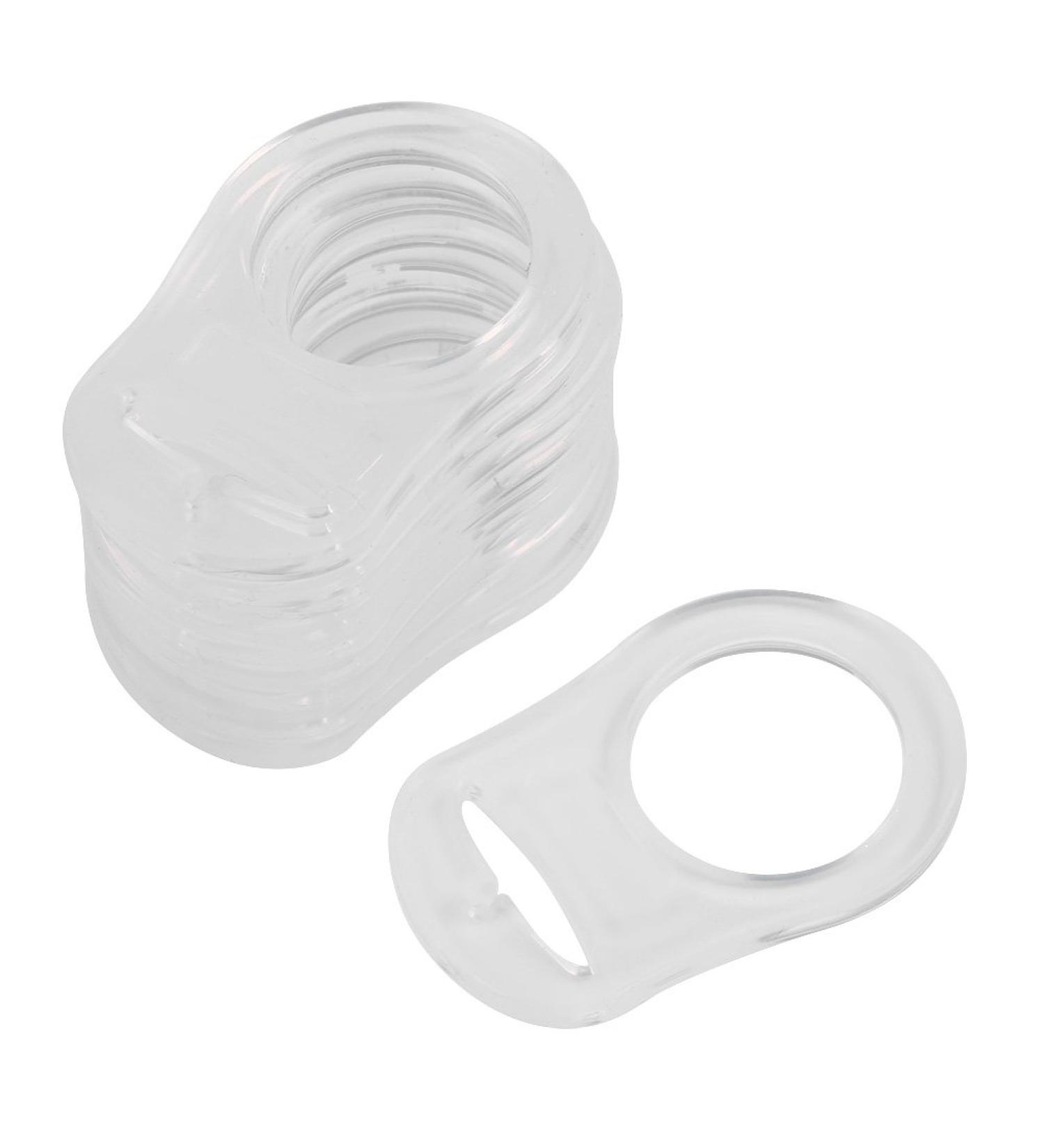 10pcs BPA Free Multi Silicone Pacifier Clips Adapter | Easy to Clean | 20mm Baby Holder - Transparent - International Shipping - Buy Online on SooperMarket.com