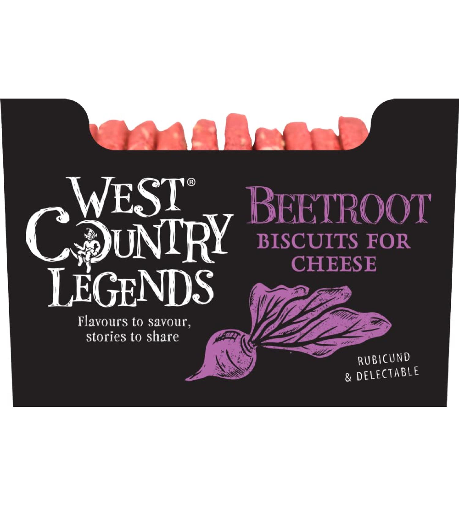 West Country Legends Beetroot Biscuits For Cheese 100g