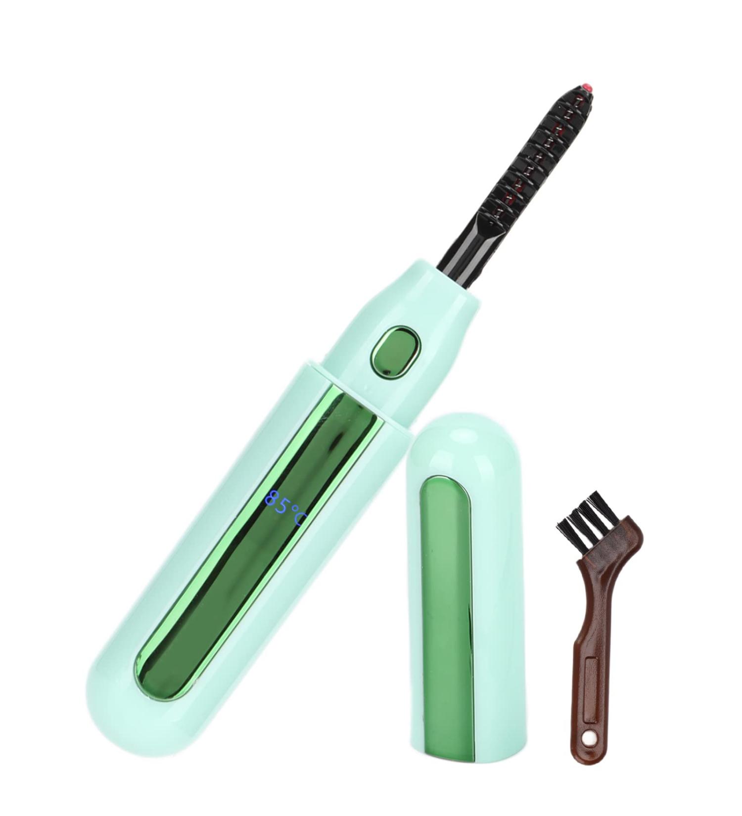 Verdant Touch Heating Eyelash Curler USB Rechargeable Electric Eyelash Curler Long-Lasting Curling Tool with Heating Green - Buy Online on SooperMarket.com
