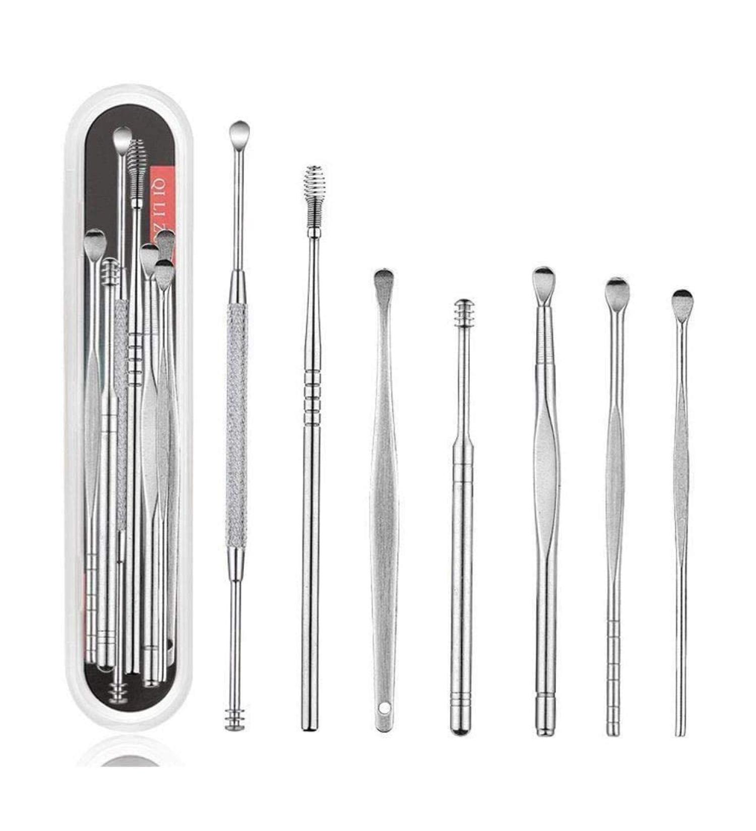 WNPXQNT 7Pcs/Set Ear Wax Pickers Steel Earpick Ear Cleaner Set - Ear Care Tool for Safe and Effective Wax Removal - Buy Online on SooperMarket.com