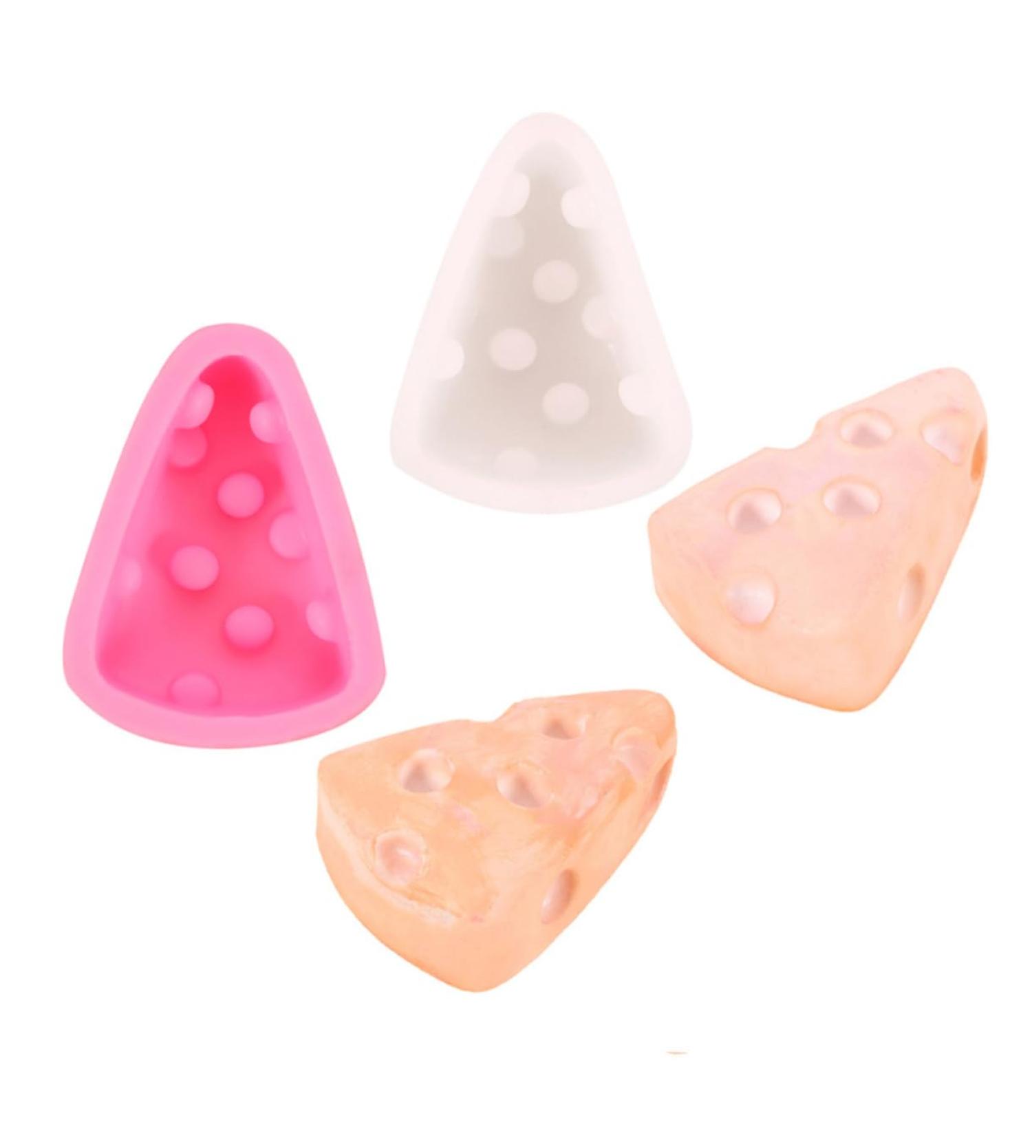 HOMSFOU Cupcakes Raclette Silicone Fondant Molds Silicone Chocolate Fondant Silicone Molds Silicone Pastry Mould Chocolate Cake Silicone Molds for Soap Fondant Mould Brownie 3D Non Stick 10.5x6.2x3.5cmcm Pink - Buy Online on SooperMarket.com