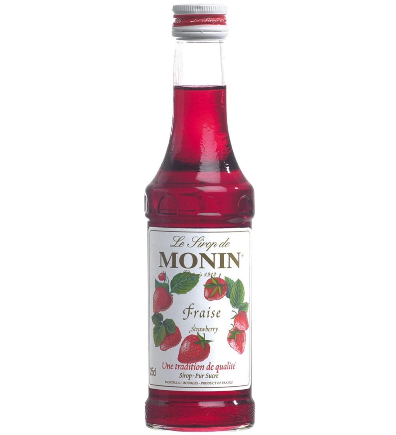 Monin Strawberry Syrup 250 ml Bottle - Buy Online on SooperMarket.com
