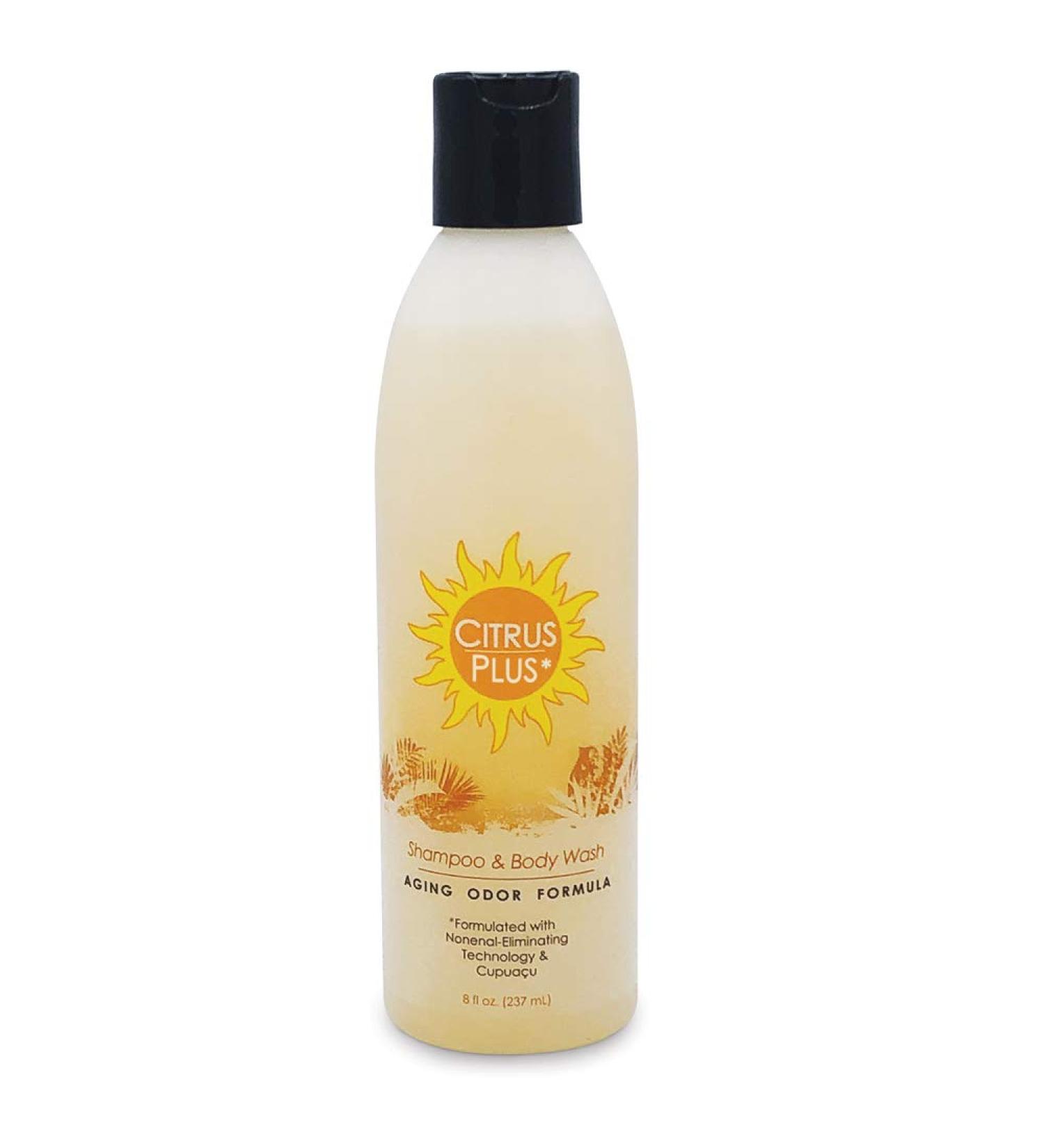 BoaVida Deodorizing Citrus Plus Elder Shampoo and Body Wash 8 oz - Persimmon Soap for Nonenal Removal | New Leak-Proof Caps - Buy Online on SooperMarket.com