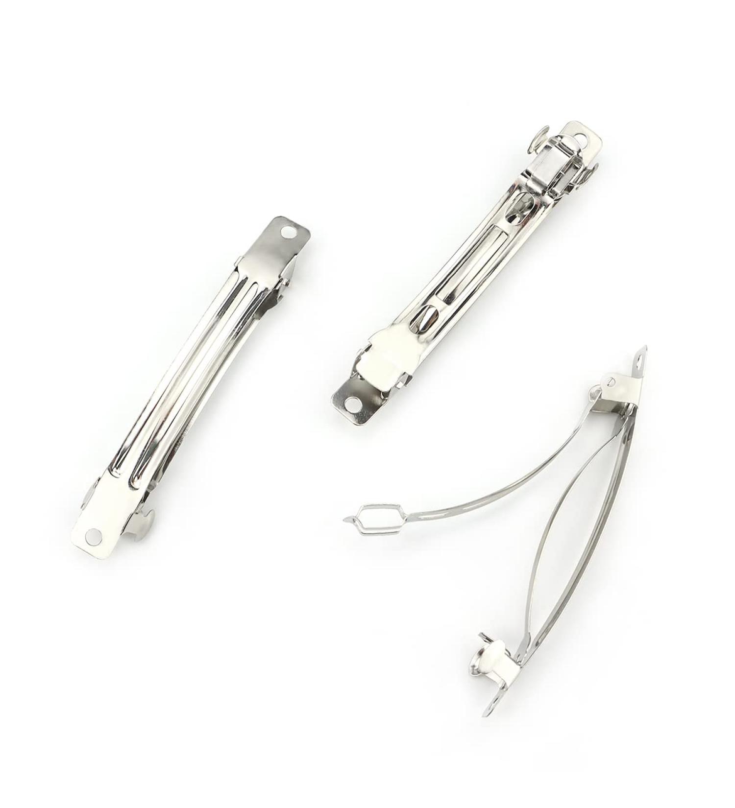 LEEFONE 80mm Iron French Barrette Hair Clips - 50 PCS, Silver Tone | DIY Hair Clip Craft Bows - Buy Online on SooperMarket.com