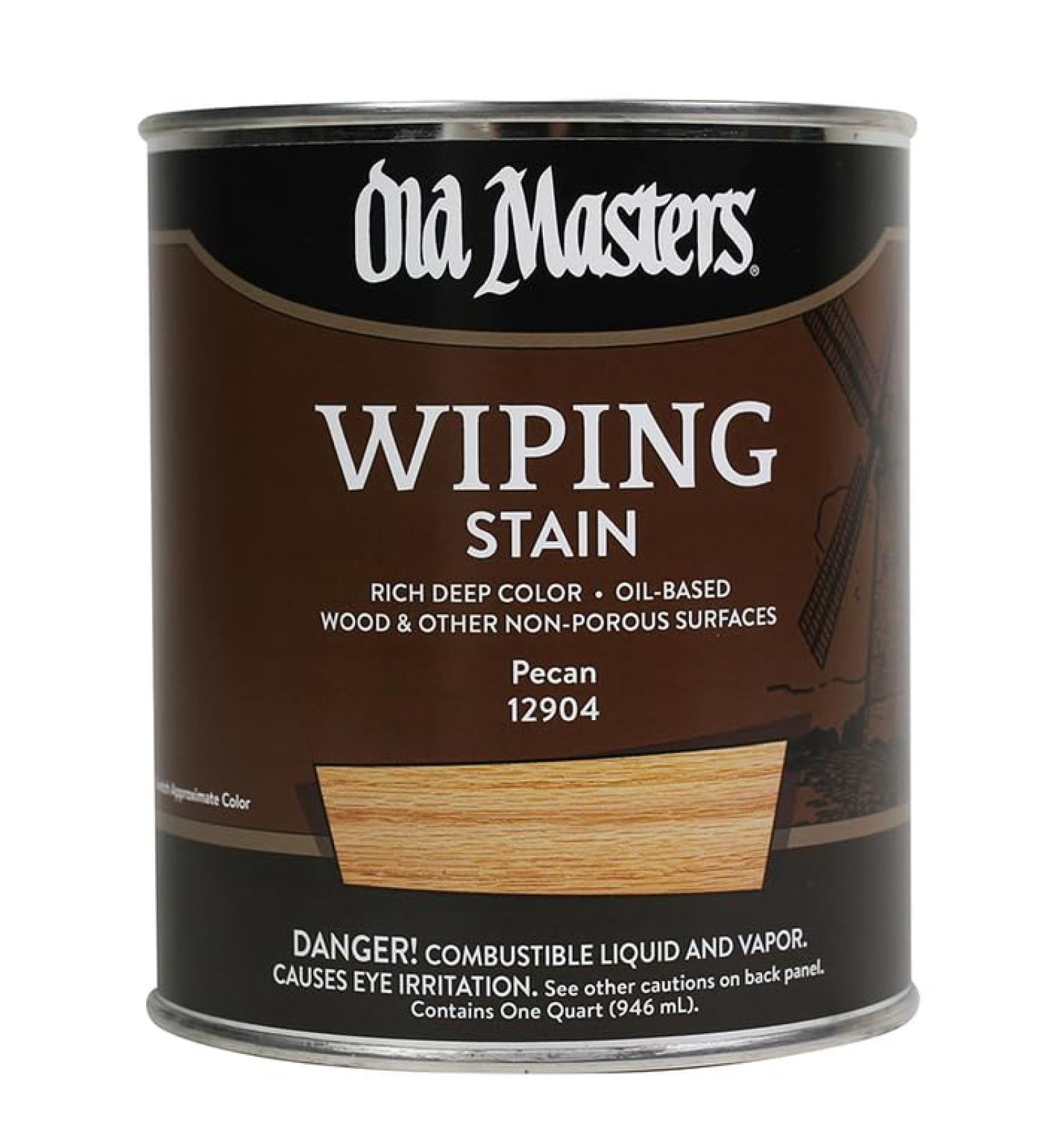 Old Masters Semi-Transparent Pecan Oil-Based Wiping Stain 1 qt.