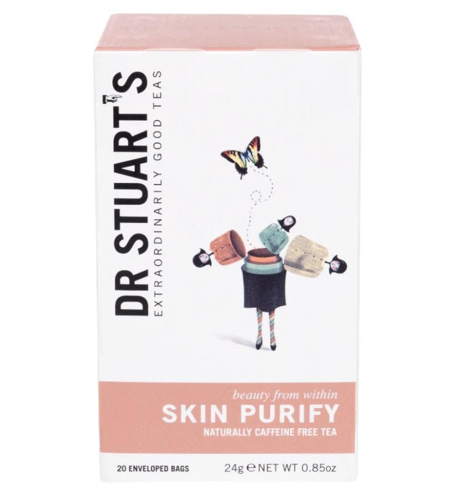 Dr Stuarts Skin Purify Herbal Tea 15 Bags - Made in a Carbon Neutral Factory - Queens Award for Enterprise