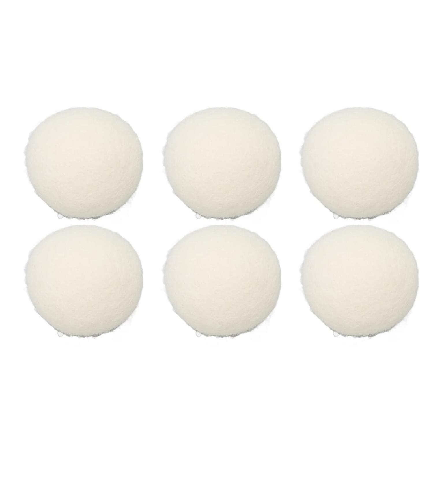 6 Pack Reusable Wool Dryer Balls Fabric Softener Static Reducer Skin-Friendly for Washing Clothes.(6CM) - Buy Online on SooperMarket.com
