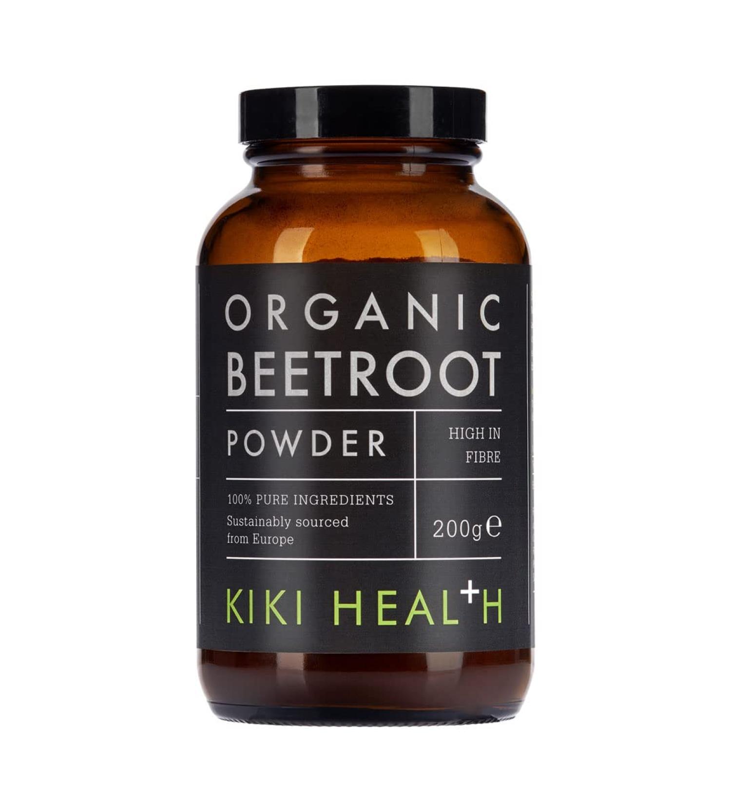 KIKI HEALTH Organic Beetroot Powder | 100% Pure Sustainably Sourced from EU Gluten-Free & GMO-Free | Natural Vitality for Smoothies Baking & Porridge | Perfect for Vegans & Vegetarians - 200g - Buy Online on SooperMarket.com
