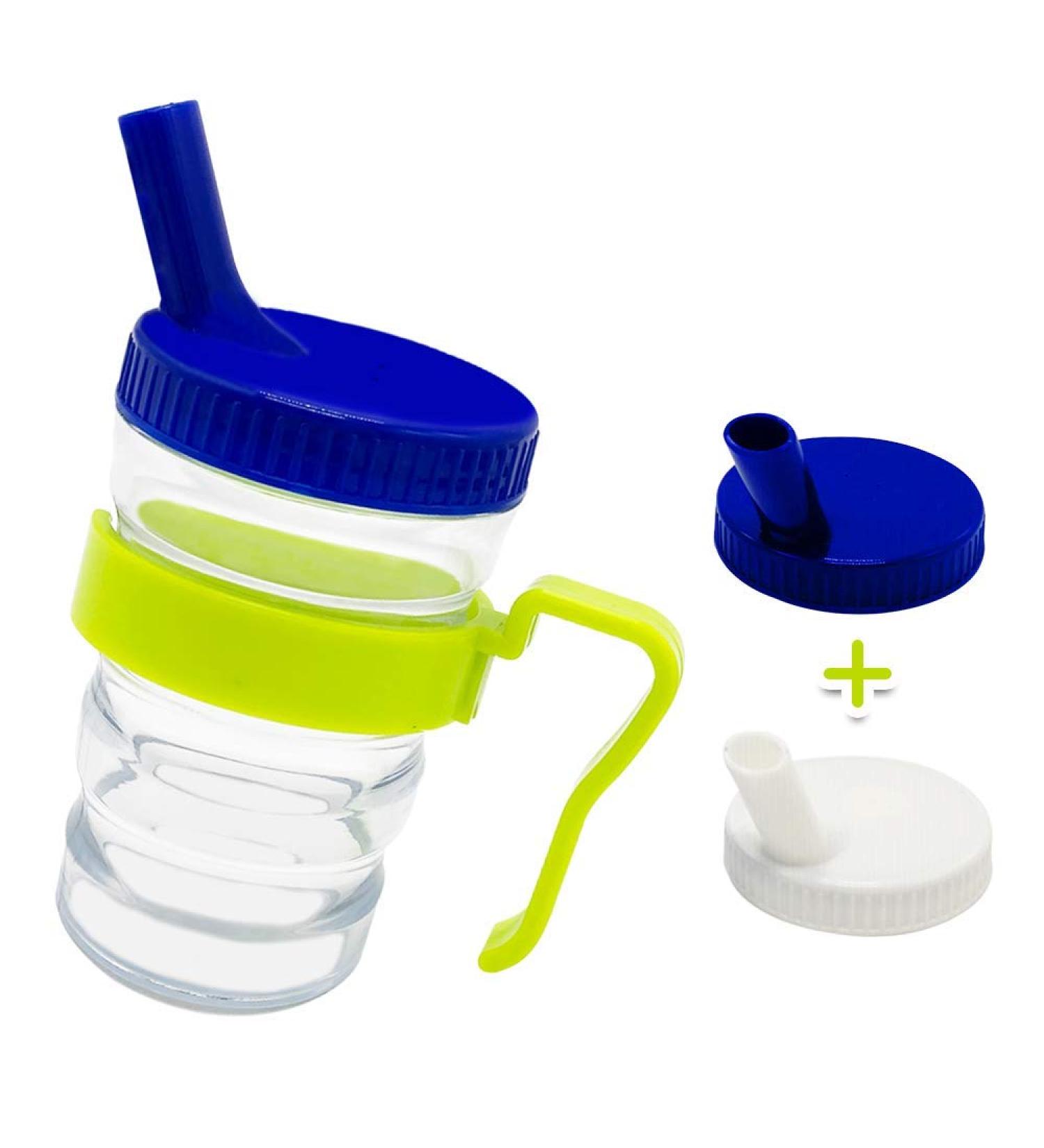 Kirimon Flow Control Spill Proof Cup with Two Style Lids - Spill-Resistant  Leak-Proof Break-Proof Feeding Cup for Elderly Disabled and Adults - Buy Online on SooperMarket.com