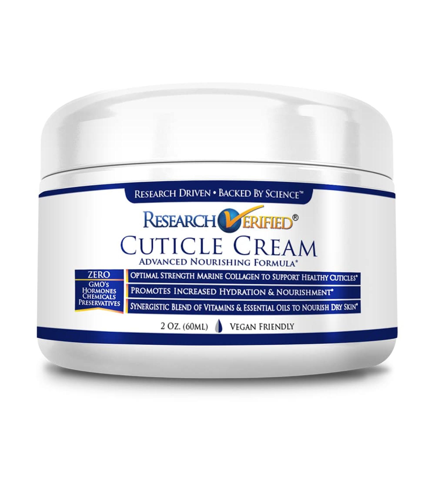 Research Verified Cuticle Cream - Heal & Maintain Healthy Cuticles & Nail Beds - 2 Oz - Made in the USA - Best International Shipping - Buy Online on SooperMarket.com