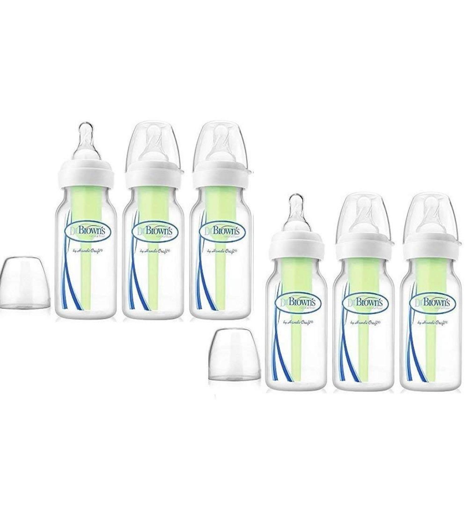 Dr. Brown's 4 oz Baby Bottles - 6 Pack with Vent Option - Buy Online on SooperMarket.com