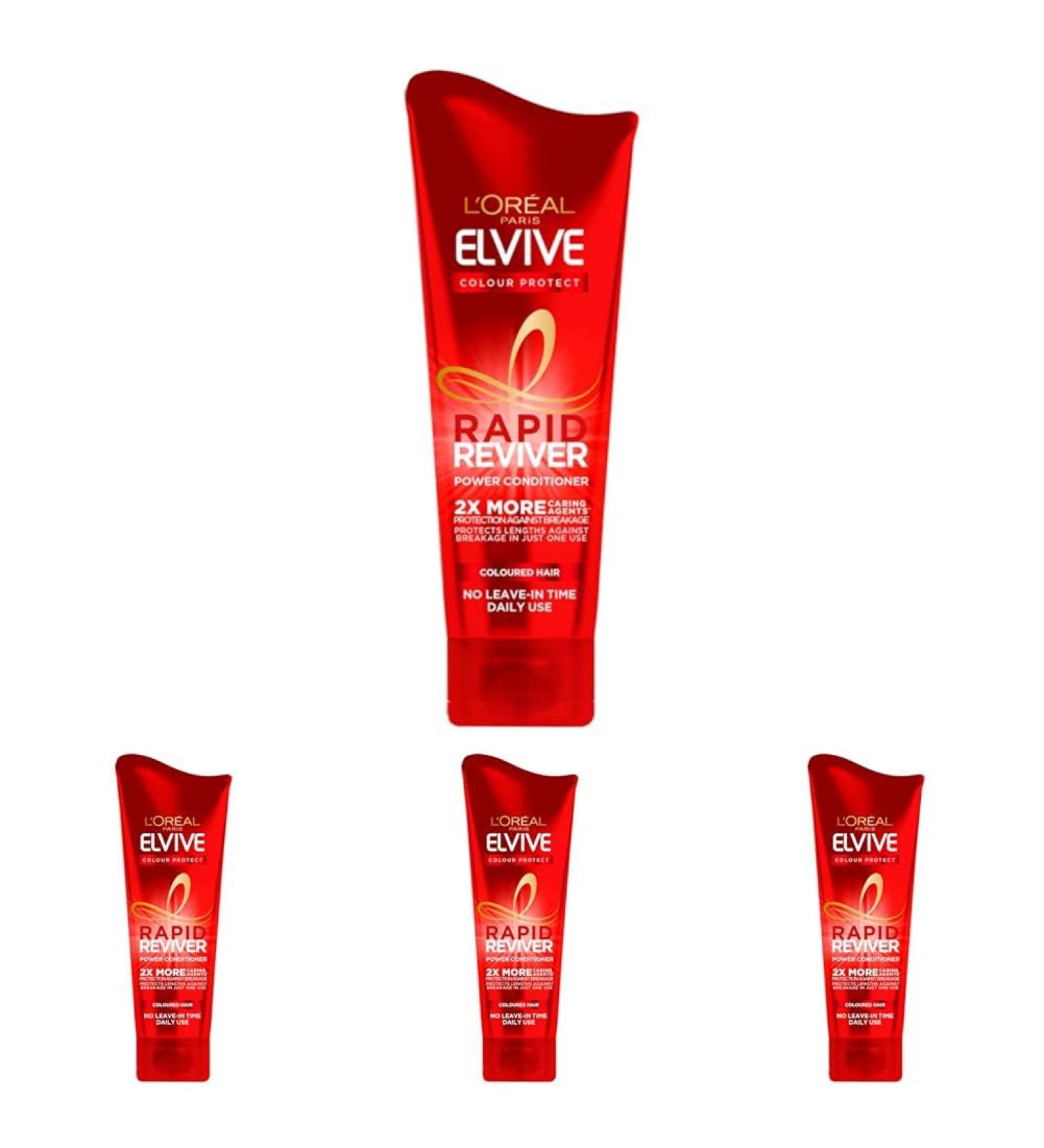L Oreal Elvive Colour Protect Rapid Reviver Coloured Hair Power Conditioner 180 ml (Pack of 4) - Buy Online on SooperMarket.com