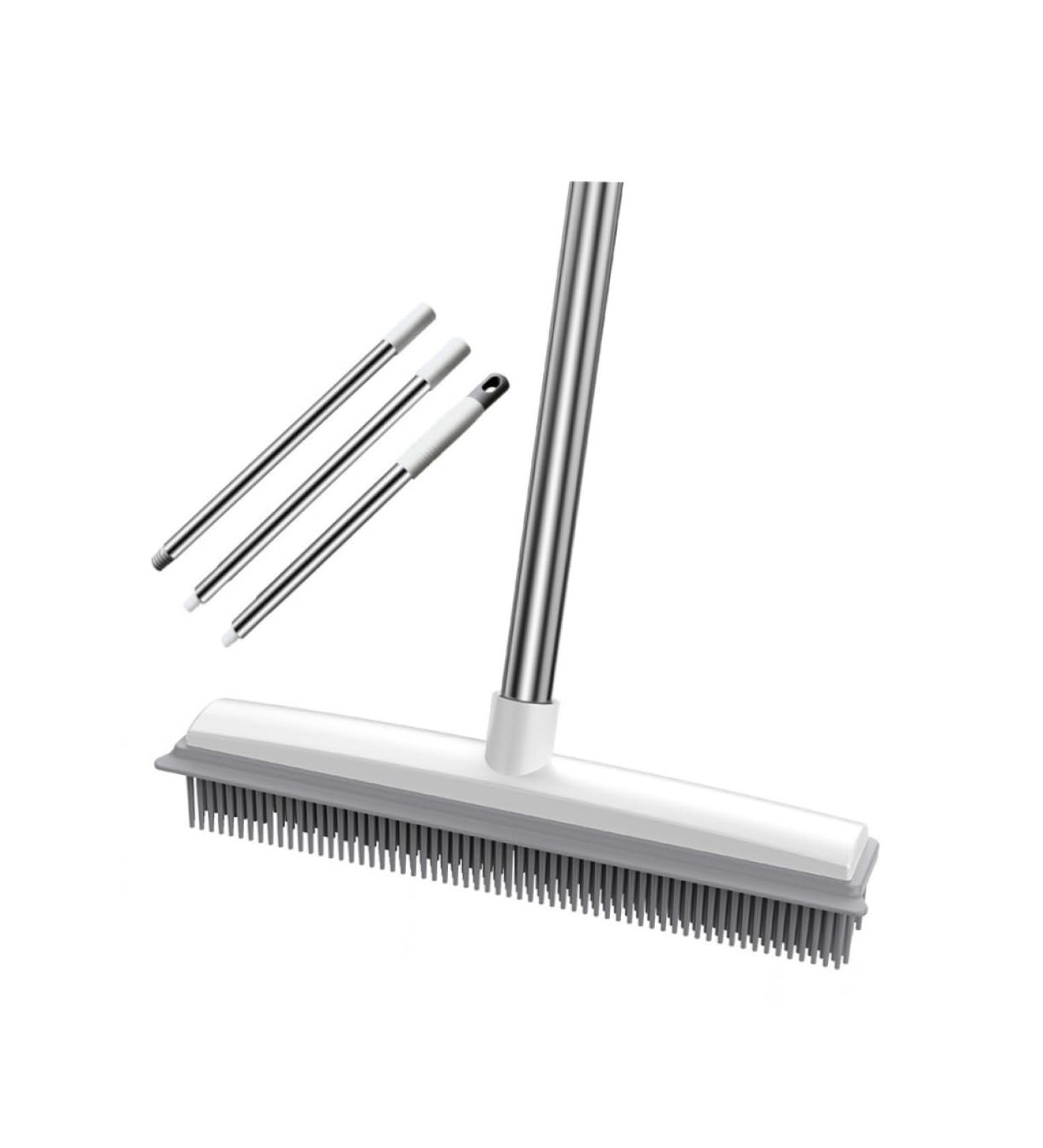 Household Carpet Rake & Floor Scrub Brush - Long Handle Cleaning Brush for Carpet Bathroom and Tile - 120x31cm - Buy Online on SooperMarket.com
