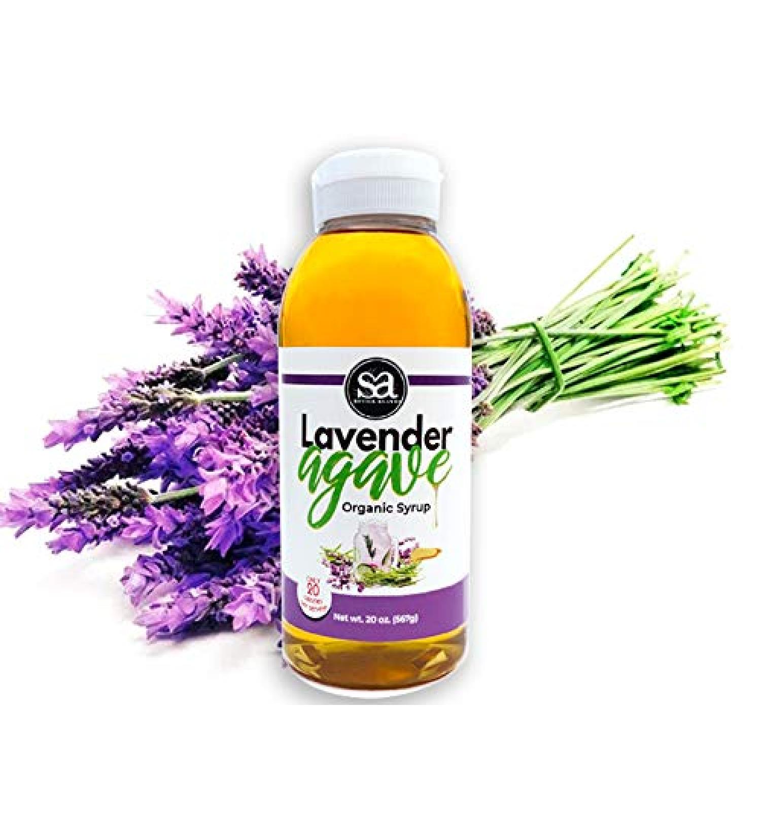 Soviia Organic Lavender Agave Syrup - Estate Grown, Low-Glycemic, Vegan, Non-GMO, Kosher, Halal - Buy Online on SooperMarket.com