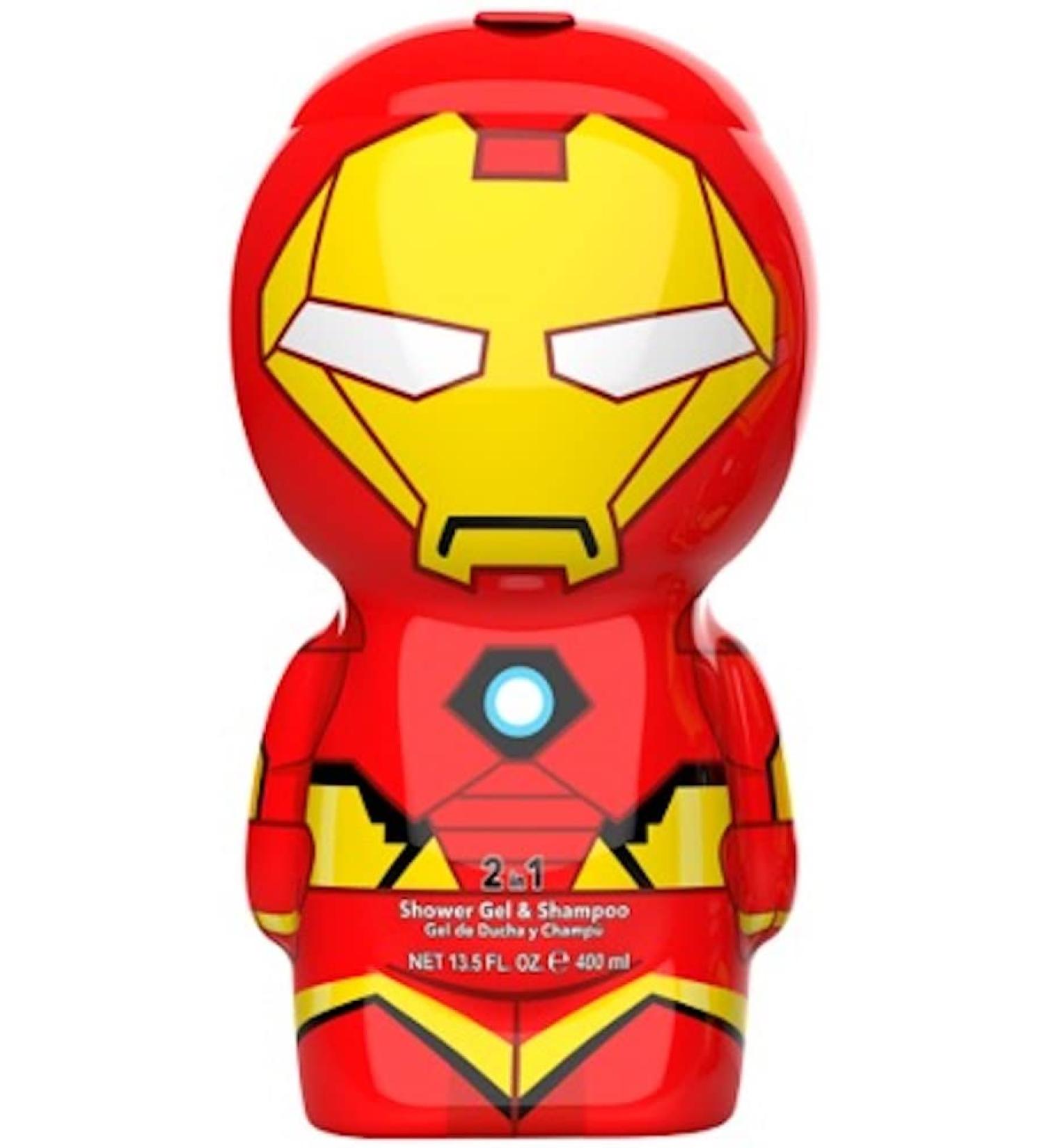 Air-Val Marvel Iron Man 2-in-1 Shower Gel & Shampoo - 3D Figure with Great Fragrance for Children and Adults (400 ml) - Buy Online on SooperMarket.com