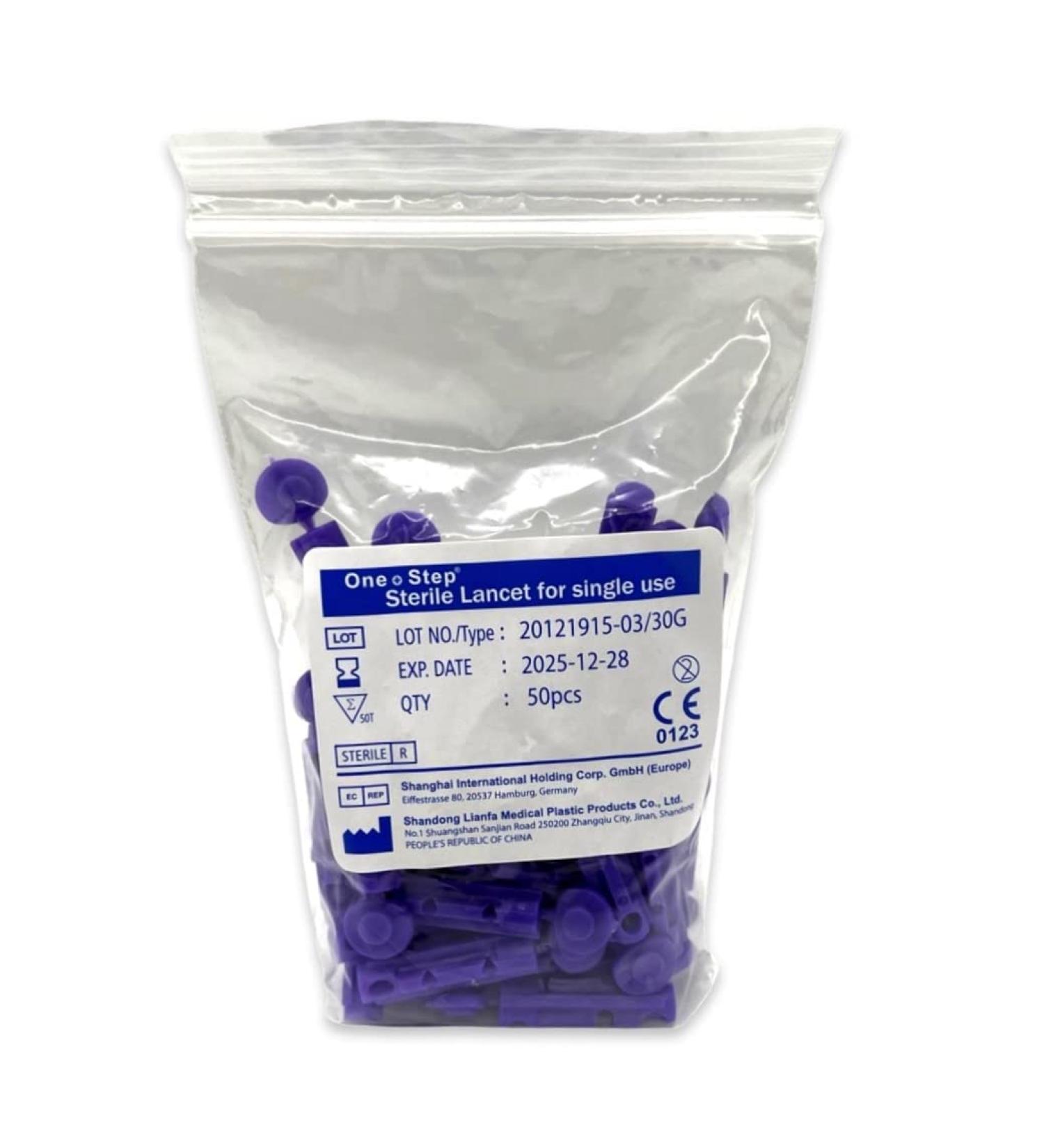 100 Pack Sterile Lancets for Single Use - 30g, High Quality - Buy Online on SooperMarket.com