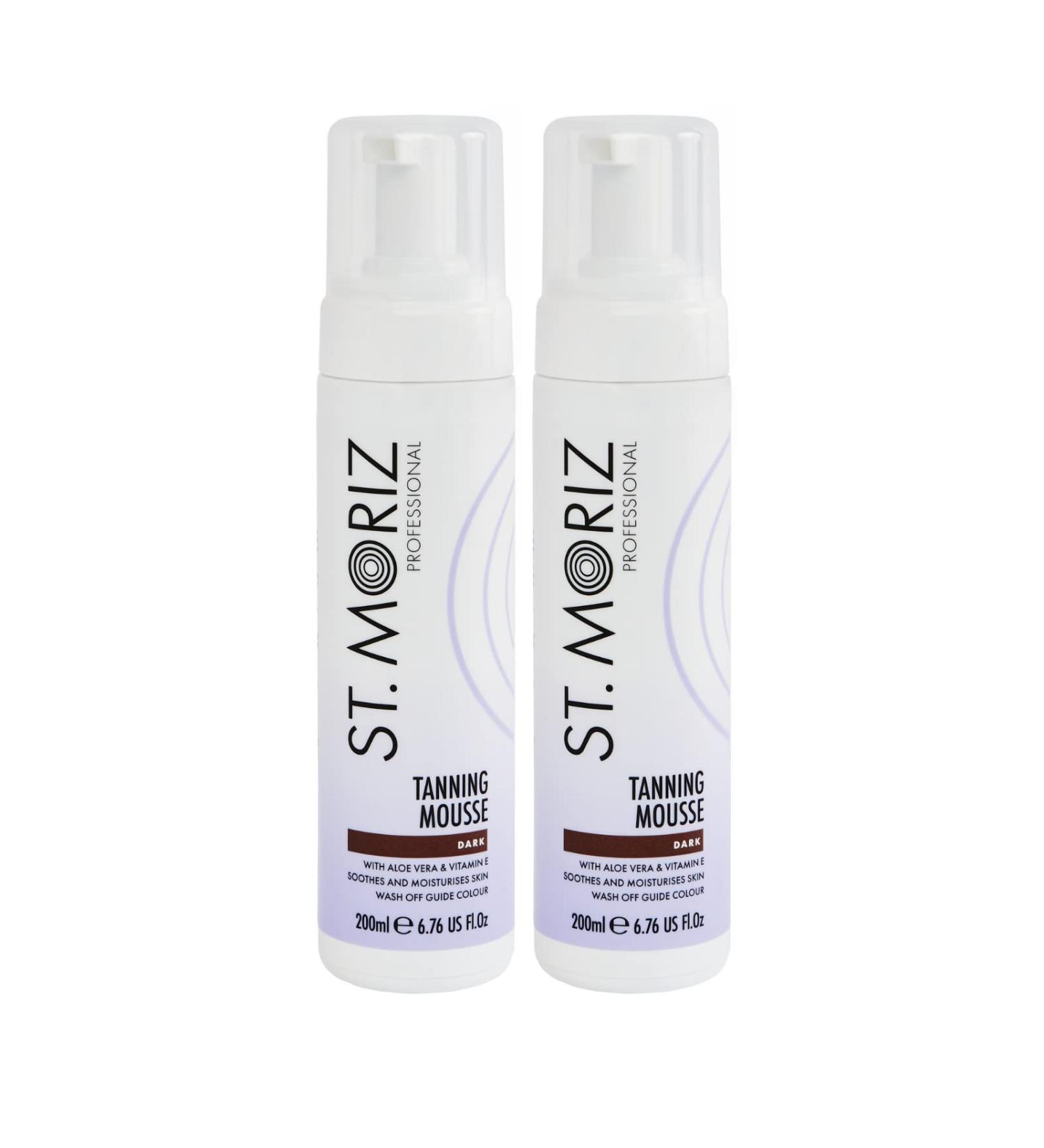 St Moriz Instant Self Tanning Mousse 2 x 200ml Dark Tone for All Skin Types - Buy Online on SooperMarket.com