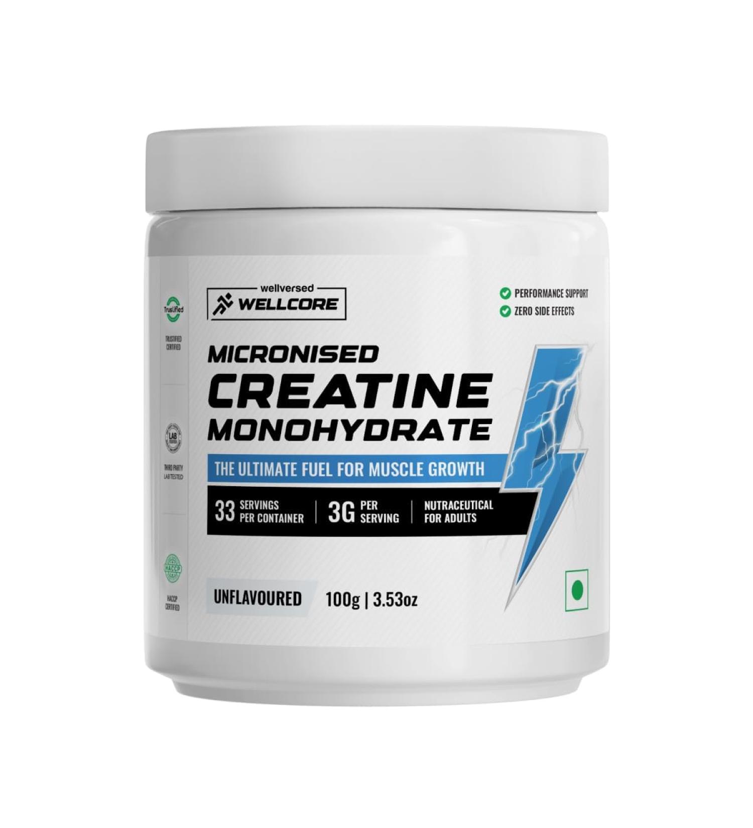 Wllcor - Pure Micronised Creatine Monohydrate (Unflavoured 33 Servings) | Rapid Absorption | Enhanced Muscle strength & Power - Buy Online on SooperMarket.com