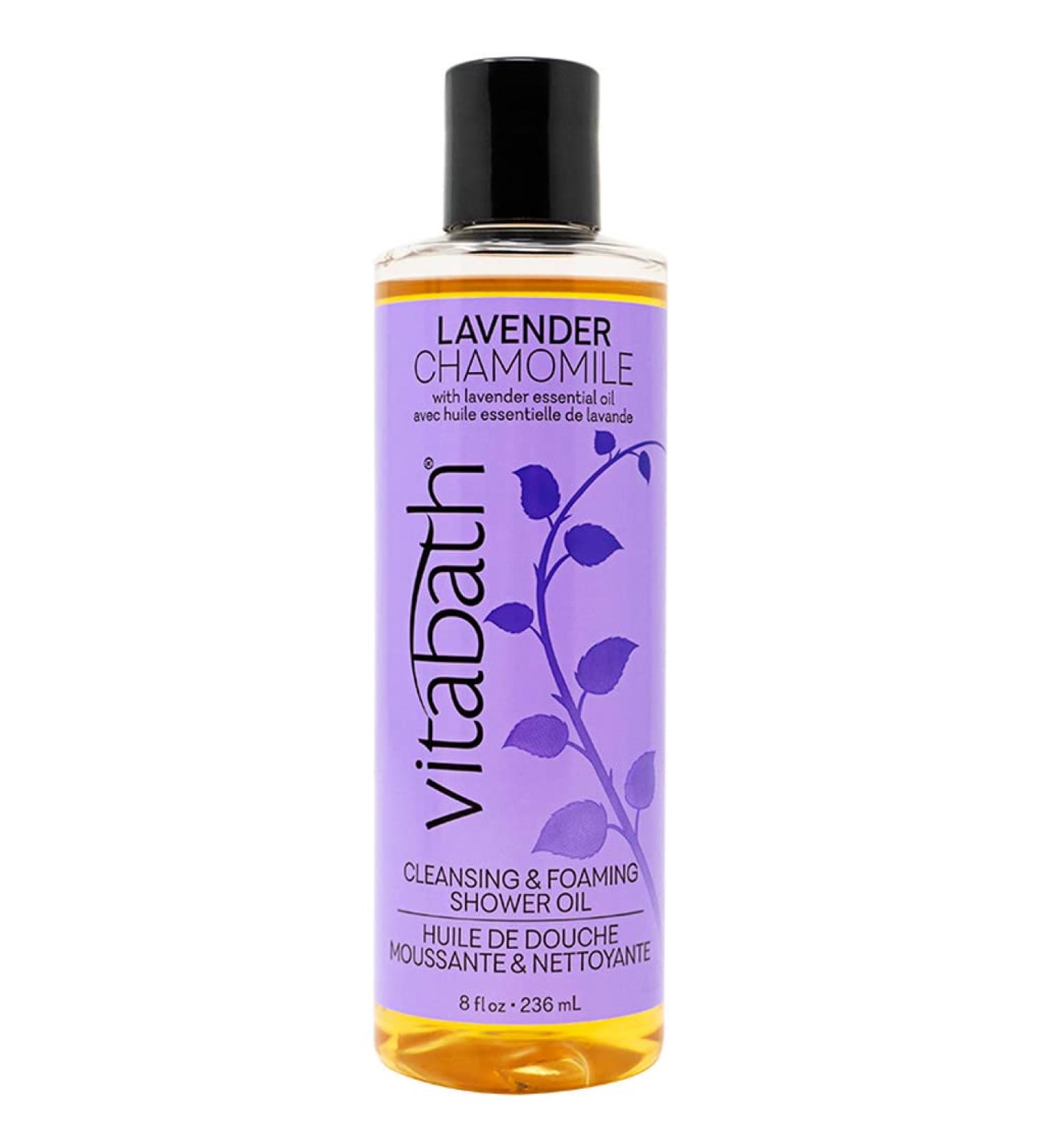 Vitabath Lavender Chamomile Shower Oil - Nourishing Body Wash for Dry Skin | Hydrating Foam - 8 fl oz - Ideal for Men & Women - Buy Online on SooperMarket.com
