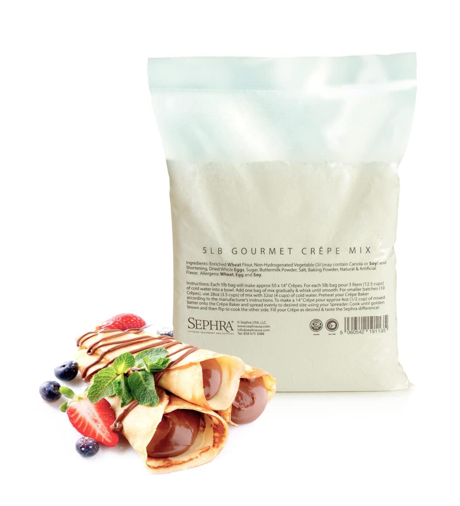 Sephra Gourmet Crepe Mix 5lb Bag - Just Add Water for Breakfast, Lunch & Dinner | Nut-Free, Kosher Dairy - Perfect for Any Occasion! - Buy Online on SooperMarket.com