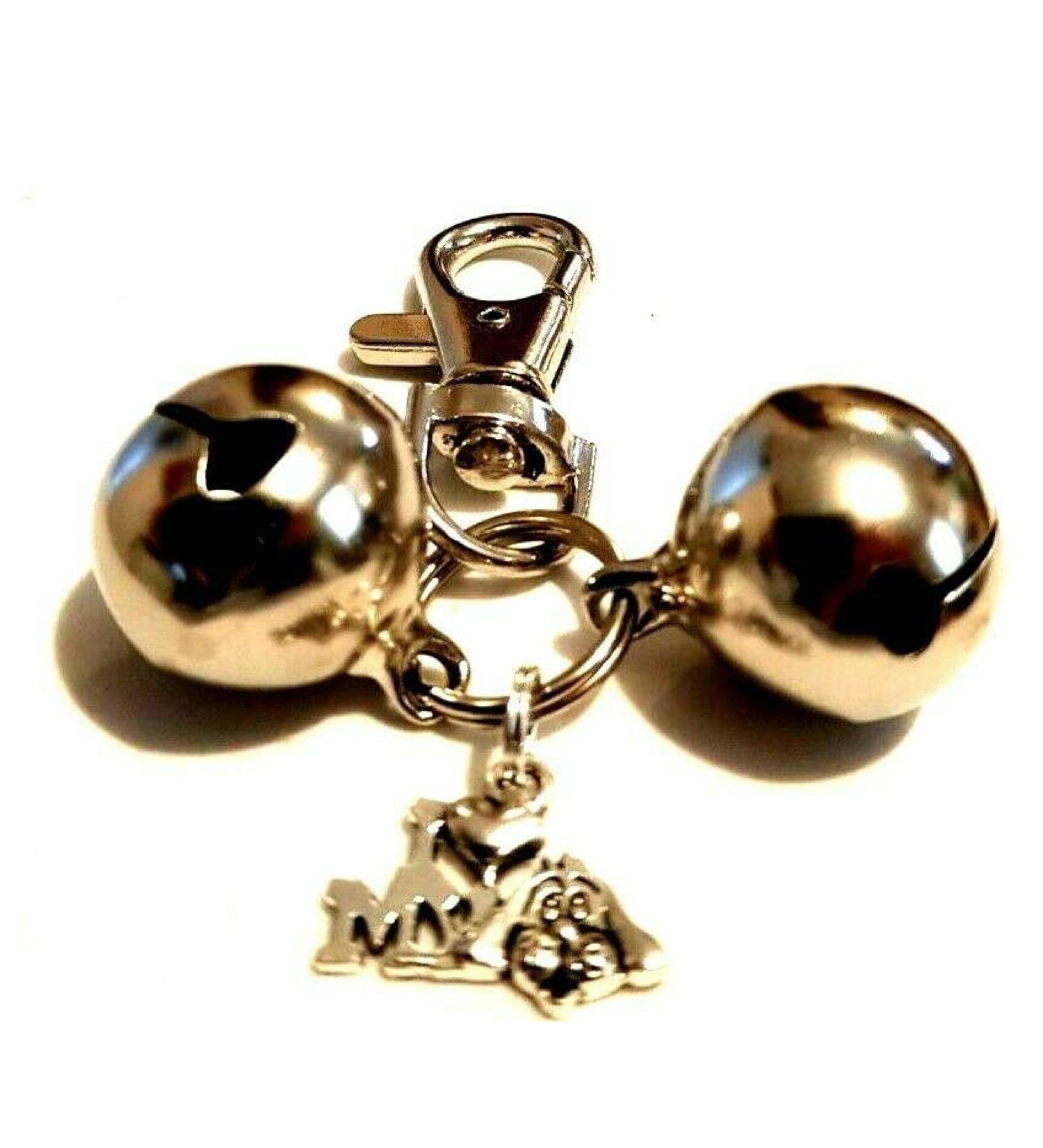 Silver Knight Loud Large Dog Collar Bells/ Training Bells/ 'I Love My Dog' Bells/ Dog Jingle Bells/ 2 x 20mm Bells/ Easy Attach Bells/ Find My Dog Bells - Buy Online on SooperMarket.com