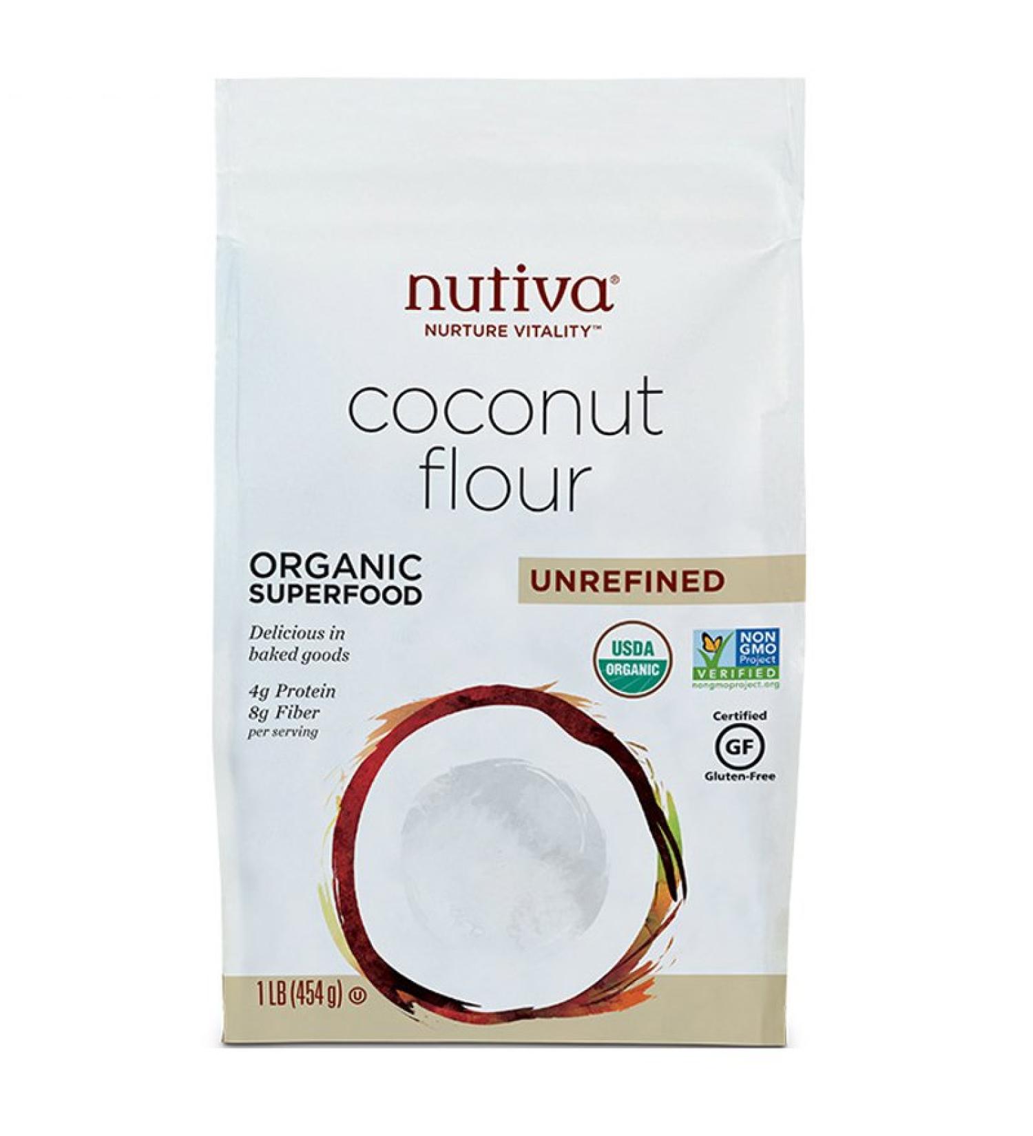 Nutiva Organic Coconut Flour 16oz - Gluten-Free Superfood for Baking - Buy Online on SooperMarket.com