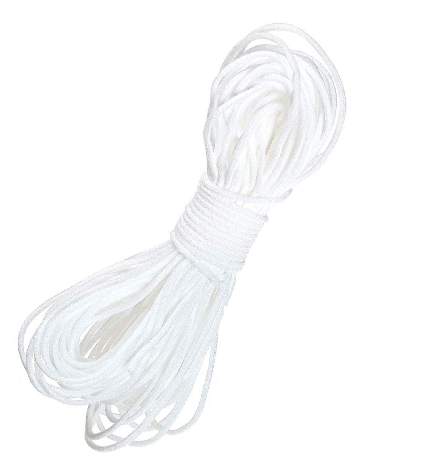 30 Yards 1/8 inch Elastic String for Masks - Soft Elastic Cord for DIY Crafts and Sewing - Buy Online on SooperMarket.com