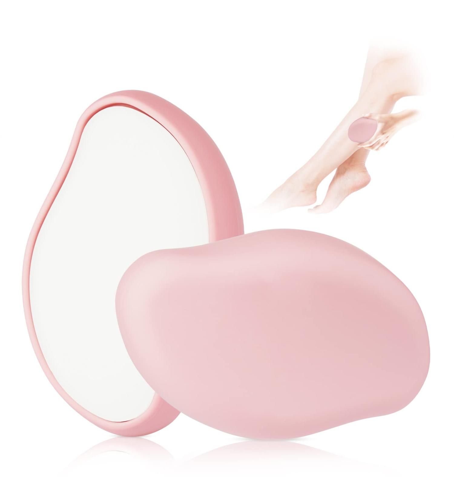 Reusable Crystal Hair Eraser for Women and Men - Painless Exfoliation Tool - Pink - Buy Online on SooperMarket.com