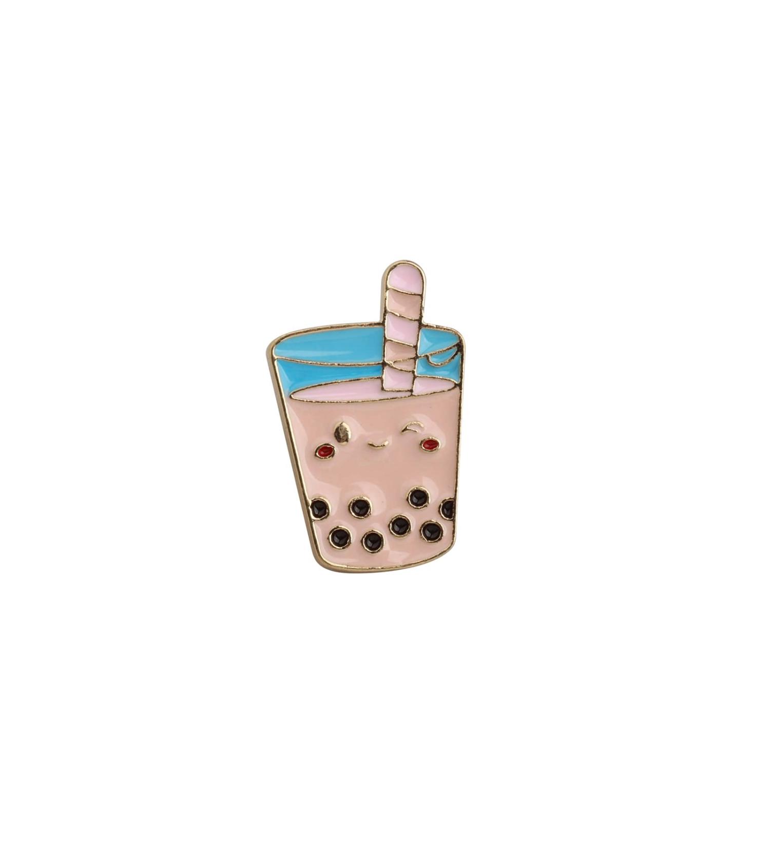 MYOSPARK Boba Milk Tea Brooch Enamel Pin Milk Tea Lover Gift Boba Girl Gift Bubble Tea Tapioca Jewelry Drinks Lover Gift UK Boba Tea Pin - Buy Online on SooperMarket.com