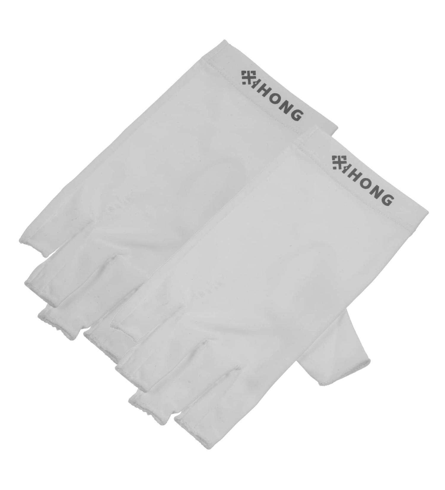 OSALADI 1 Pair Uv Gloves Womens Gloves Nail Lamp Light Nail Gel Uv Hand Protection Gloves for Nails Uv Manicure Gloves Summer Beach Gloves Professional Protection Fingerless Gloves Shield 19.5x8cm White - Buy Online on SooperMarket.com