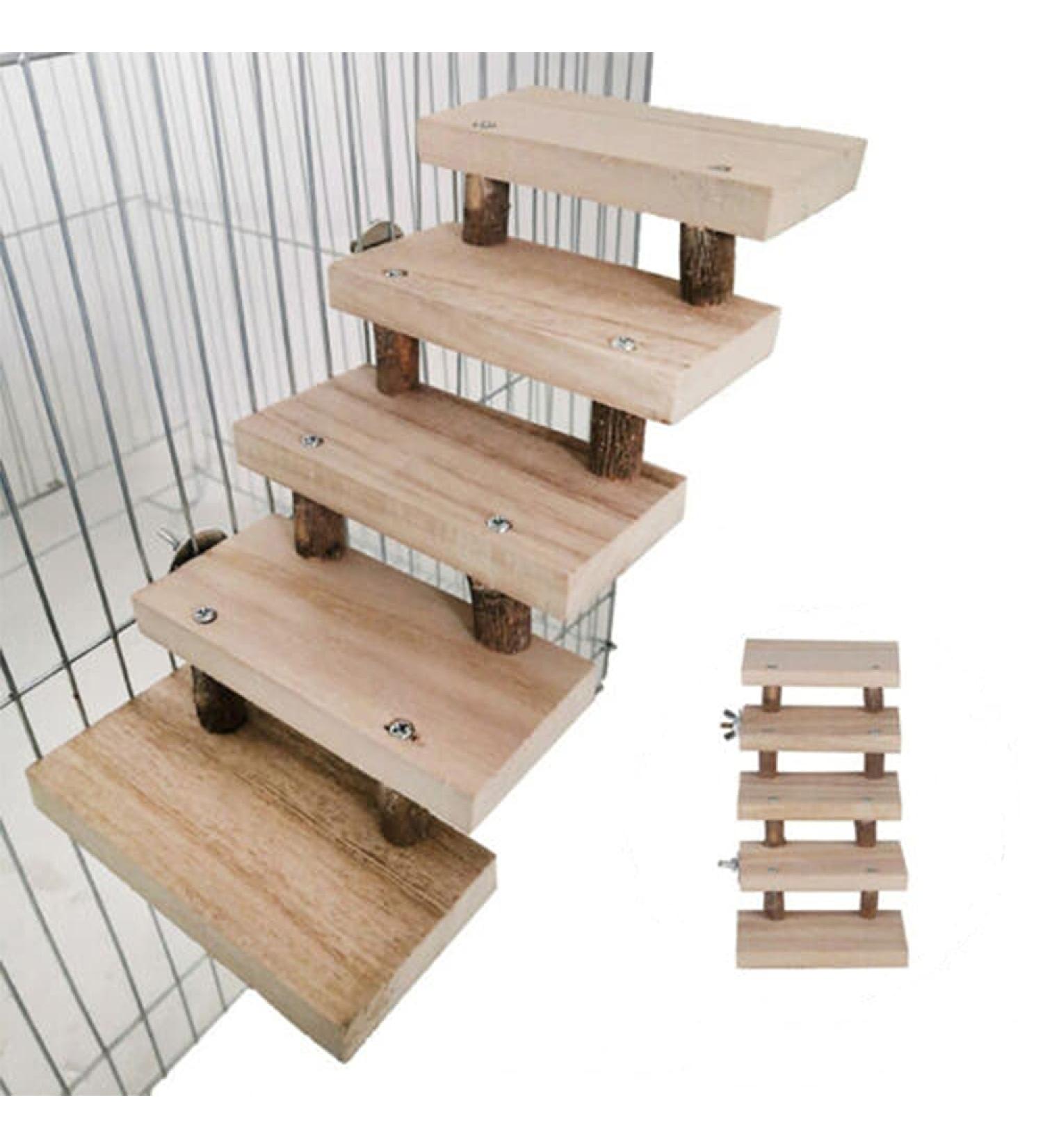 NganSuRong Wooden Hamster Parrot Bird Cage Toy | 5-Layer Climbing Swing & Training Tool - Buy Online on SooperMarket.com