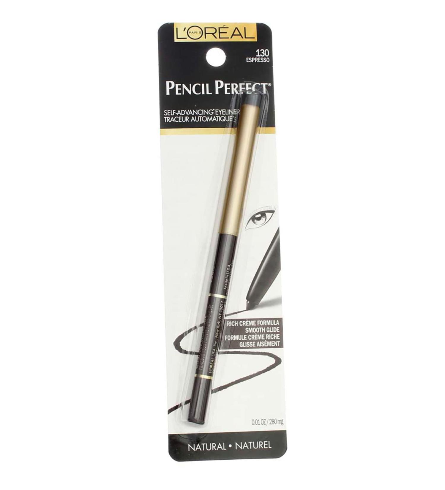 L'Or al Paris Pencil Perfect Self-Advancing Eyeliner 130 Espresso - Pack of 2 - Buy Online on SooperMarket.com