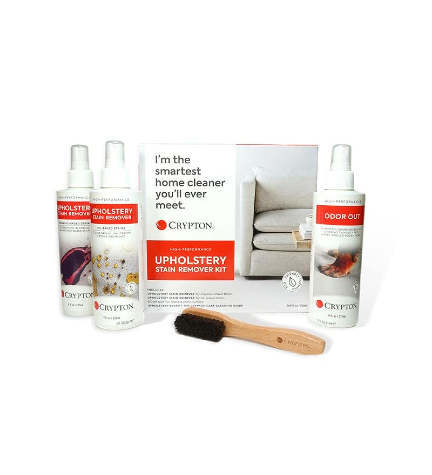 Crypton Upholstery Gold & Purple Stain Remover Kit with Odor Out Deodorizer - 8 fl. oz. | International Shipping Available - Buy Online on SooperMarket.com