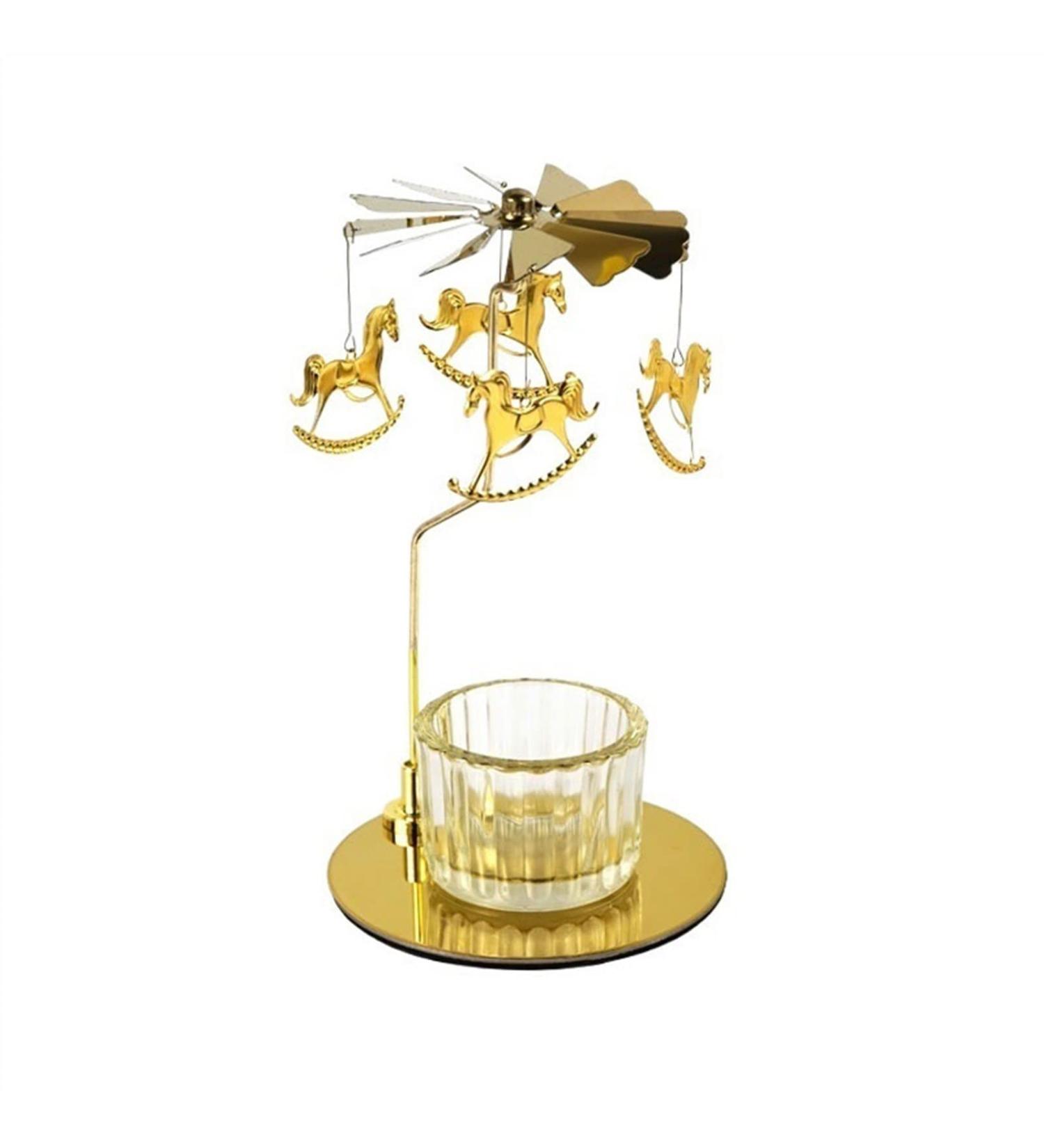 Creative Metal Candle Holder for Aromatherapy | Festive Rotary Candlestick & Cup | International Shipping Available - Buy Online on SooperMarket.com