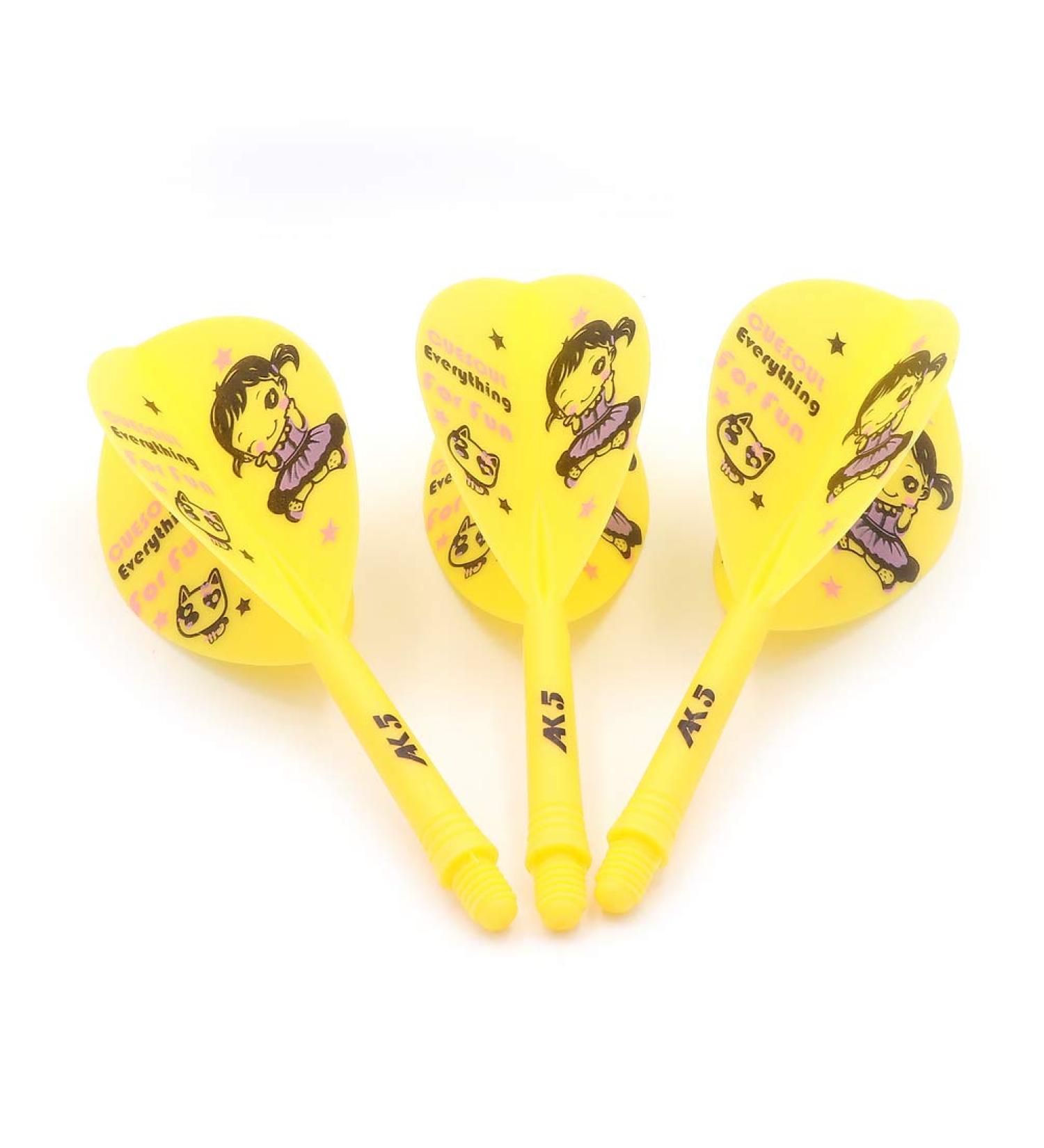 CUESOUL ROST Integrated Dart Shaft and Flights - Set of 3 pcs, Black Scorpion, Pear-Teardrop Shape - Buy Online on SooperMarket.com