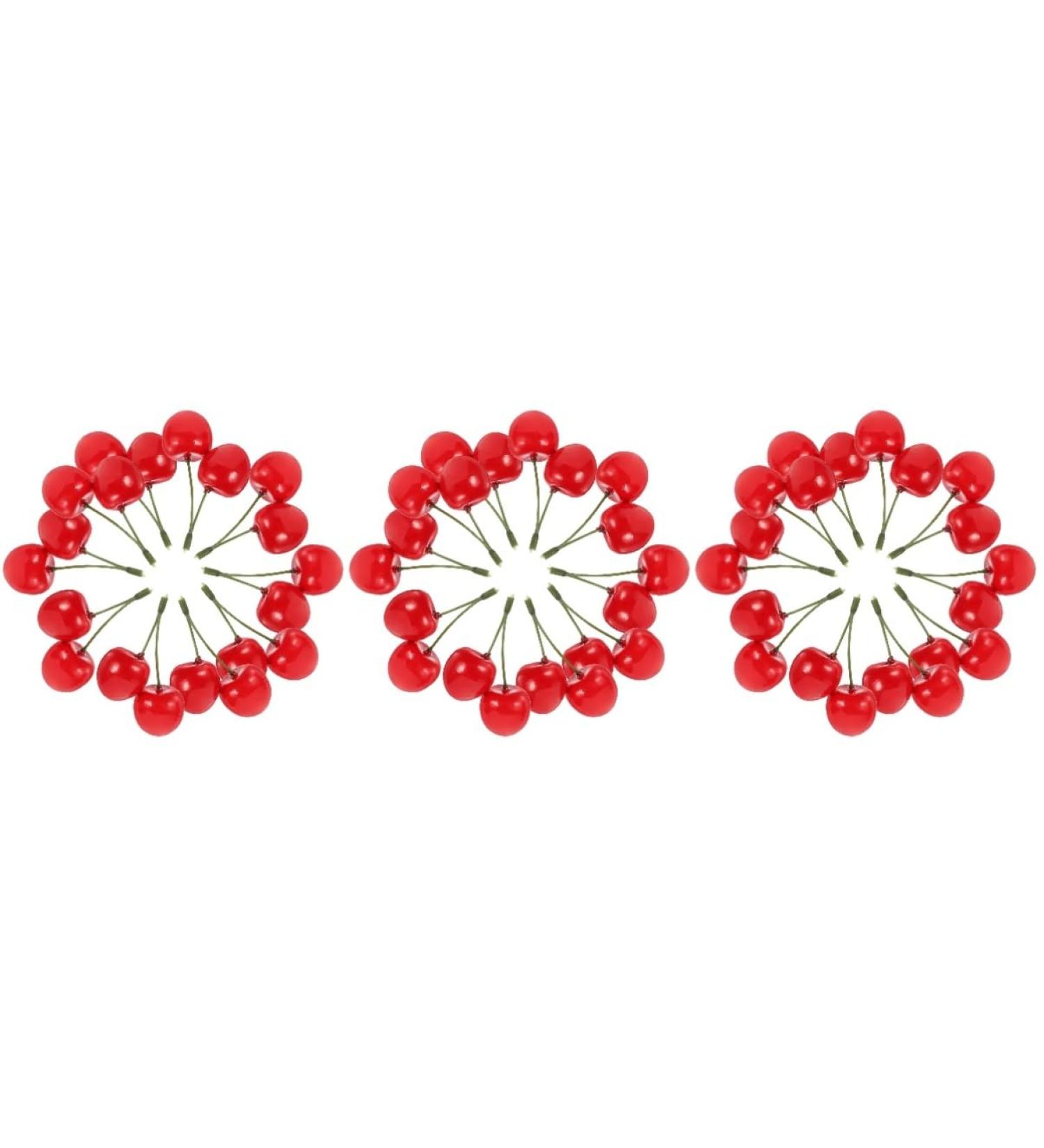 Cabilock 30 Pcs Artificial Cherry Farmhouse Vegetable Decoration Home Decorative Model Cherry Decoration Fruits Cherry Decor for Home Plastic Fruit Decor Kitchen Cabinet Toy Set Child - Buy Online on SooperMarket.com
